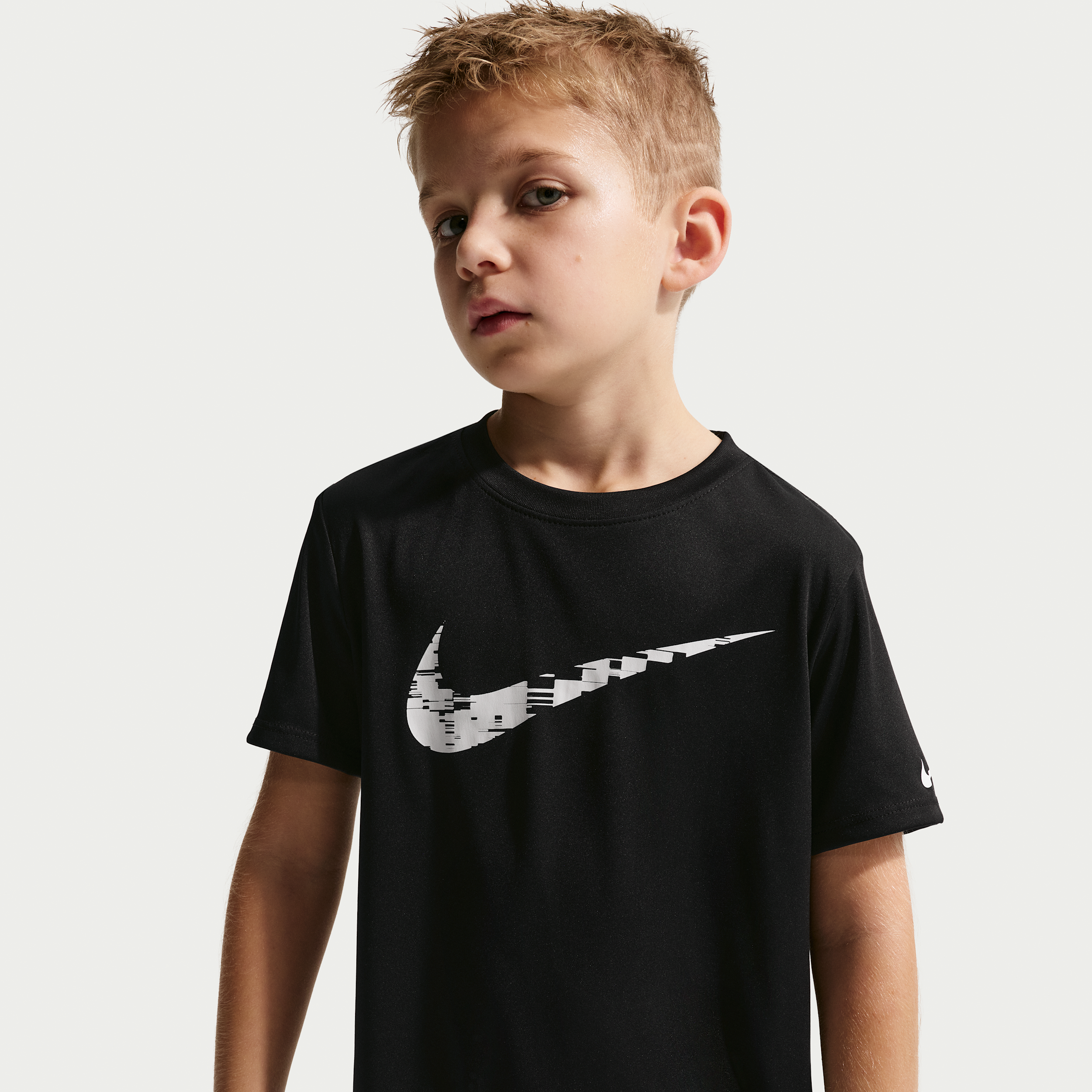Nike Little Boys Crew Neck Short Sleeve Regular Fit Graphic T-Shirt, 4, Black