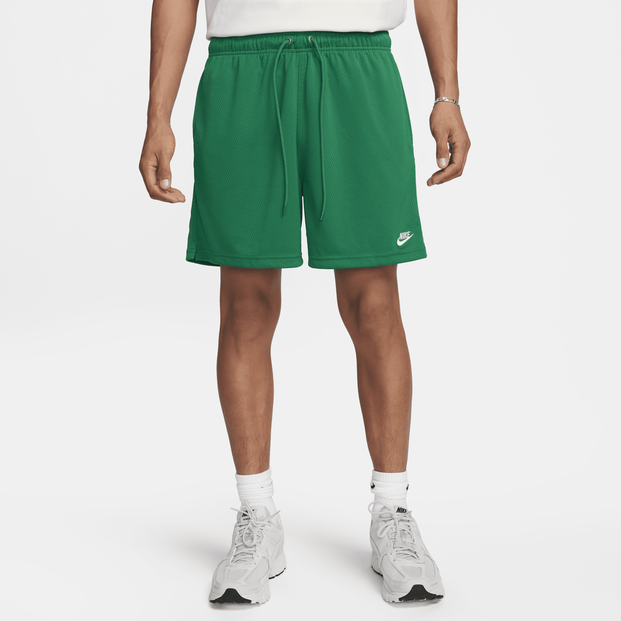 Shop Nike Men's Club Mesh Flow Shorts In Green