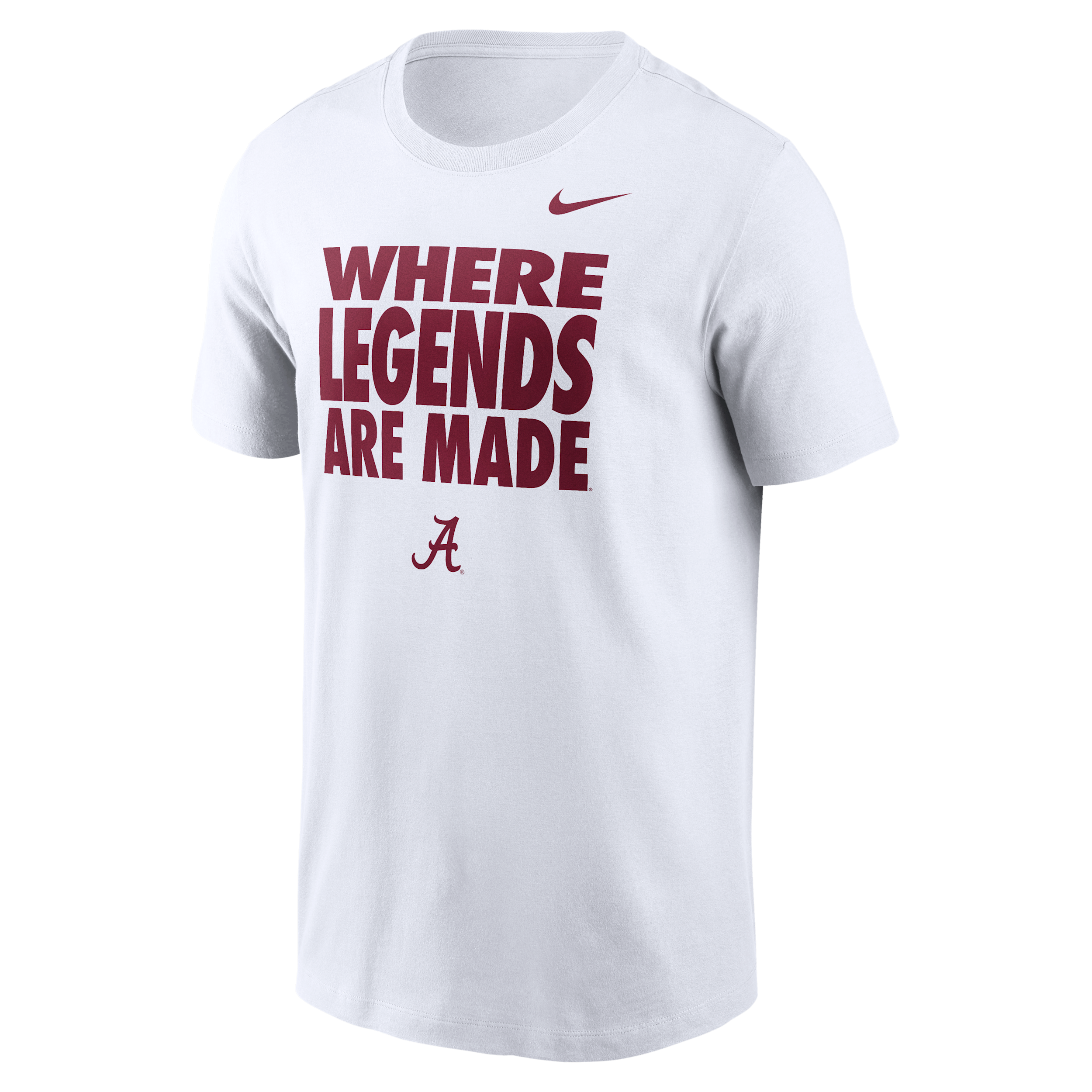Alabama Sideline Slogan Nike Men's Dri-FIT College Long-Sleeve T-Shirt in White | 02ET10AABN-H2B