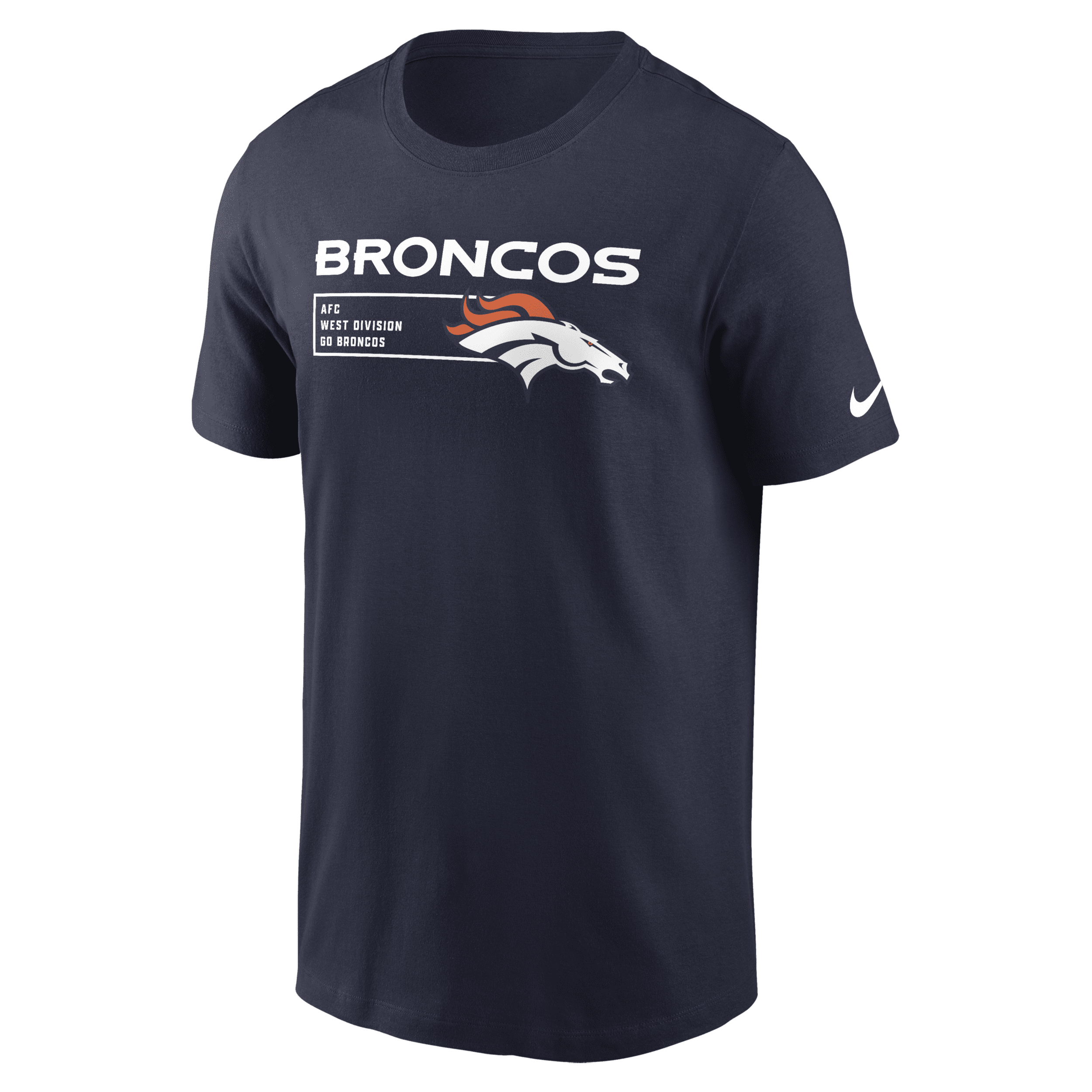 Nike Denver Broncos Division Essential  Men's Nfl T-shirt In Blue