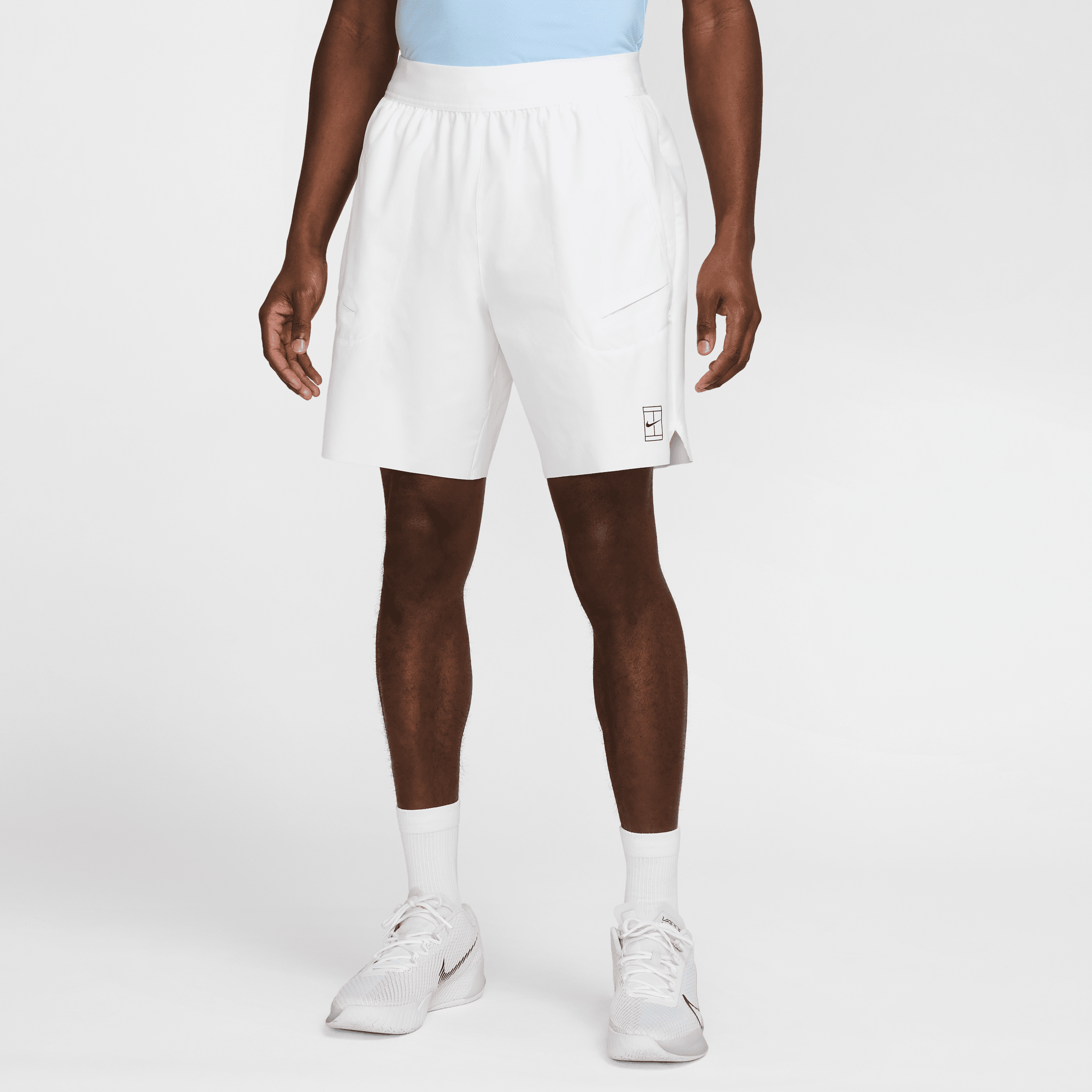 Nike Men's Court Advantage Dri-fit 8" Tennis Shorts In White