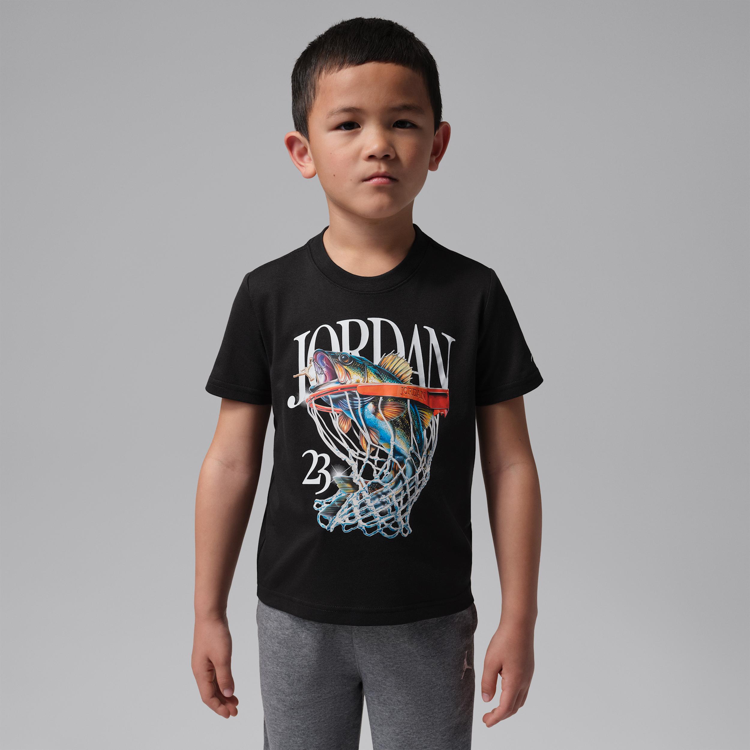 Jordan Little Kids' Catch of the Day T-Shirt in Black | 85F841-023
