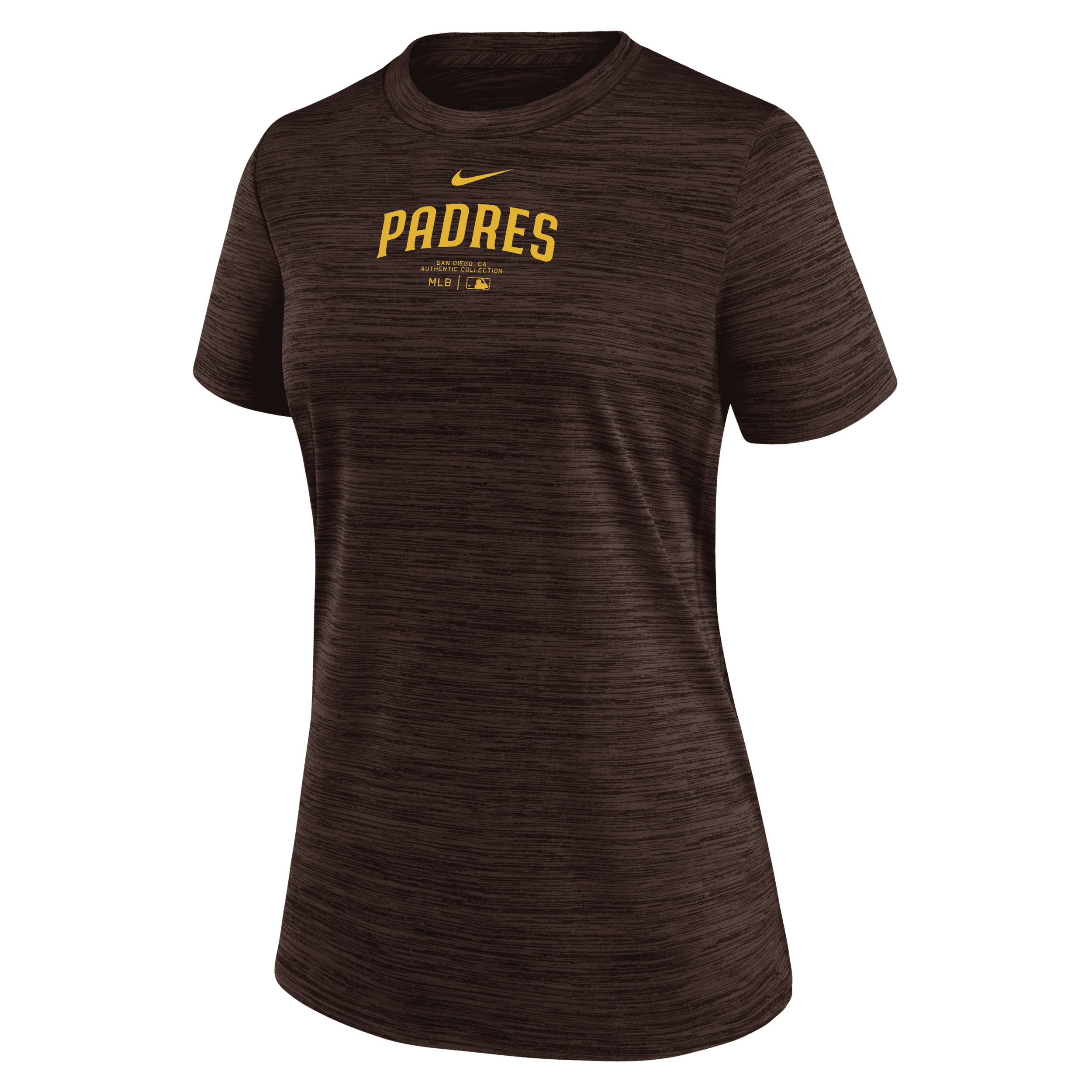 Nike San Diego Padres Authentic Collection Practice Velocity Women's Dri-fit Mlb T-shirt In Grey