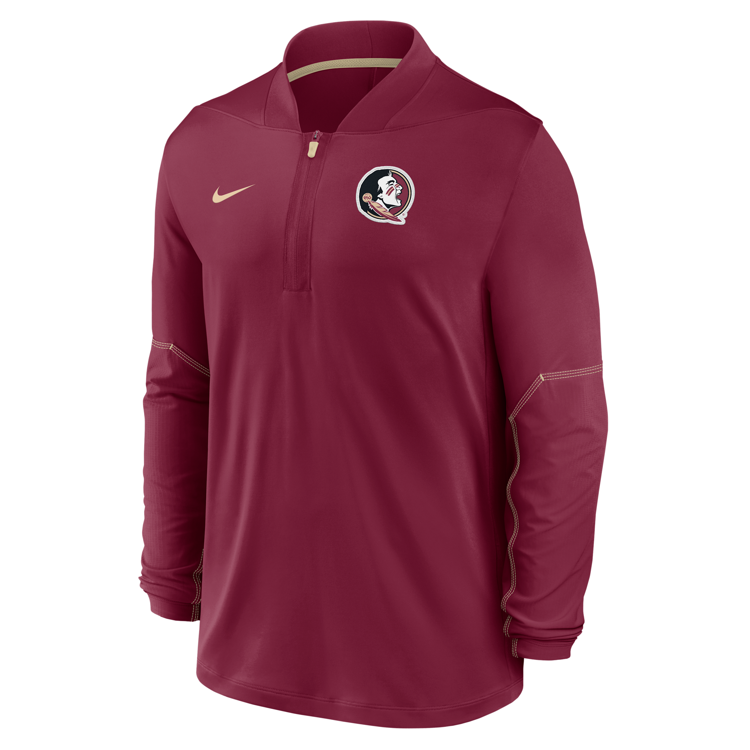 Florida State Sideline Nike Men's Dri-FIT College 1/2-Zip Top in Red | 03BA08DEFTN-UCQ