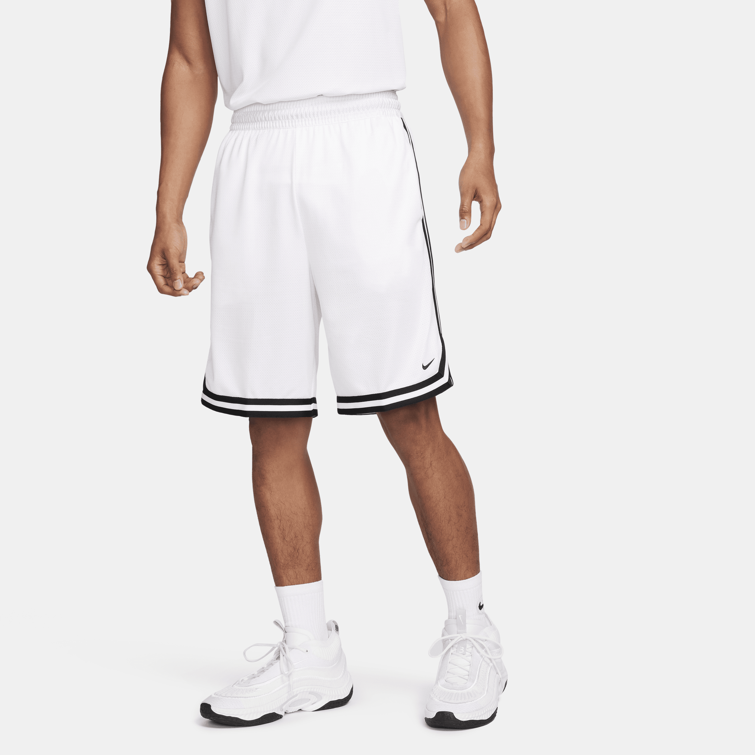 Nike Men's Dna Dri-fit 10" Basketball Shorts In White