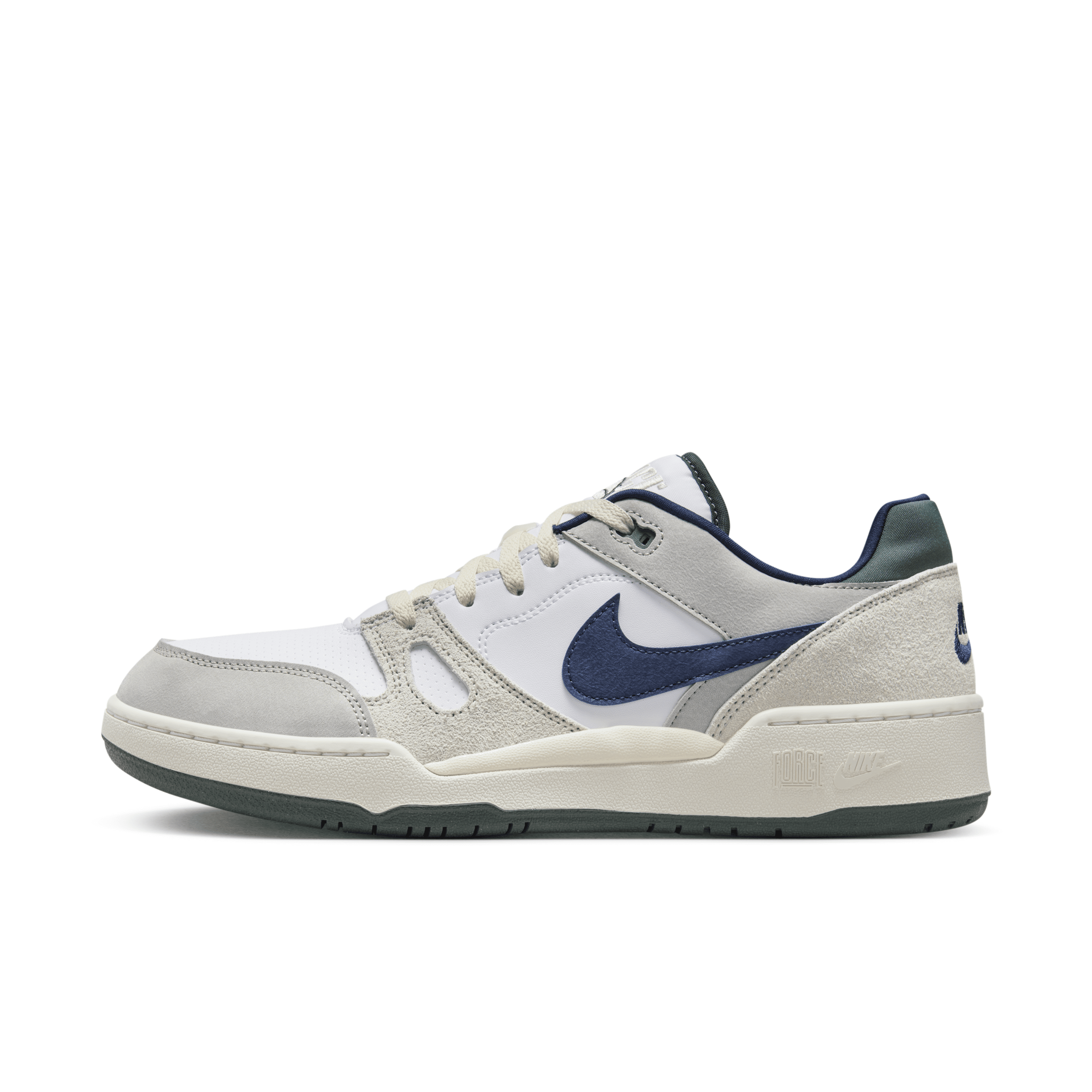 Shop Nike Men's Full Force Low Shoes In White