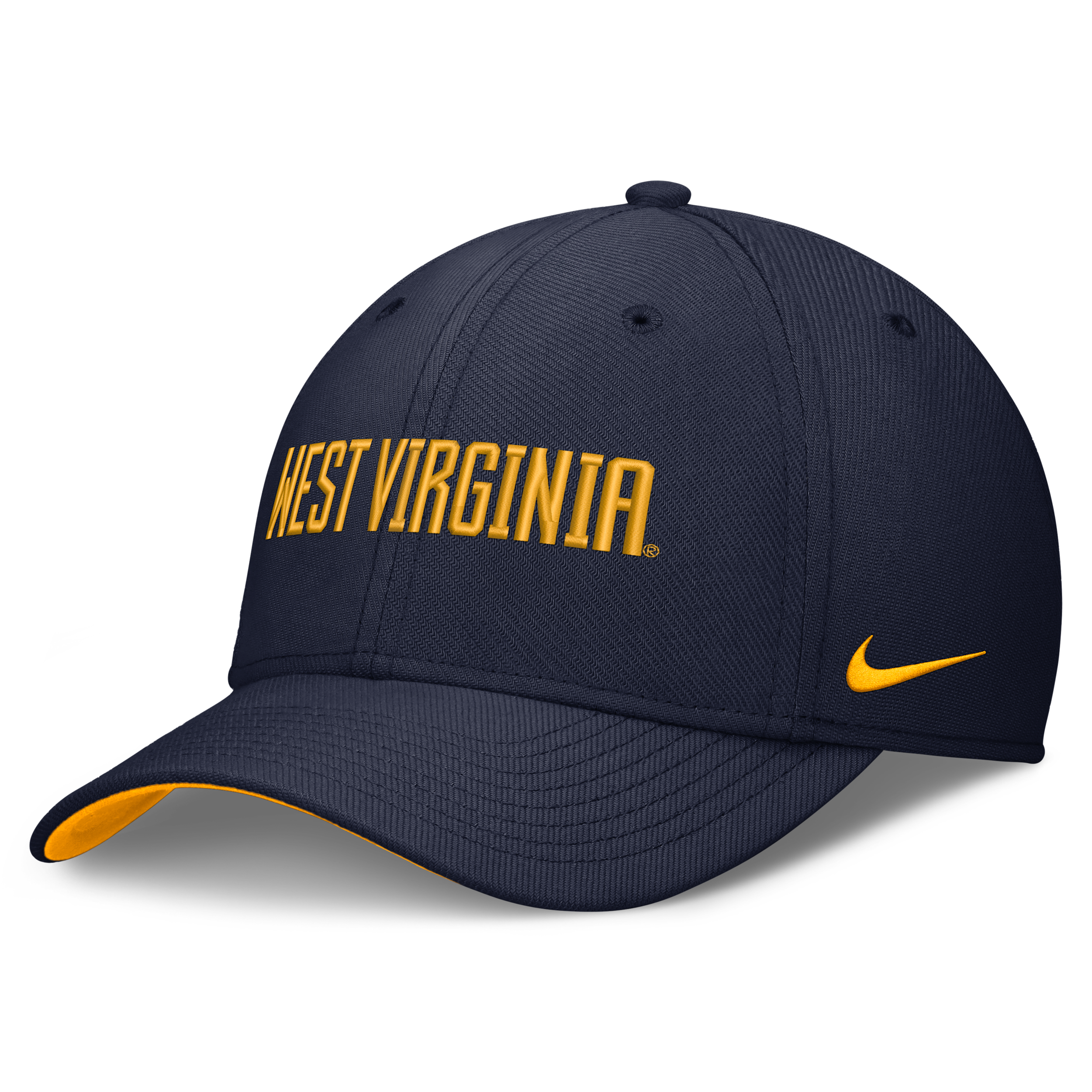 West Virginia Classic Swooshflex Nike Men's Dri-FIT College Hat in Blue | NC0341SWVN-X2E