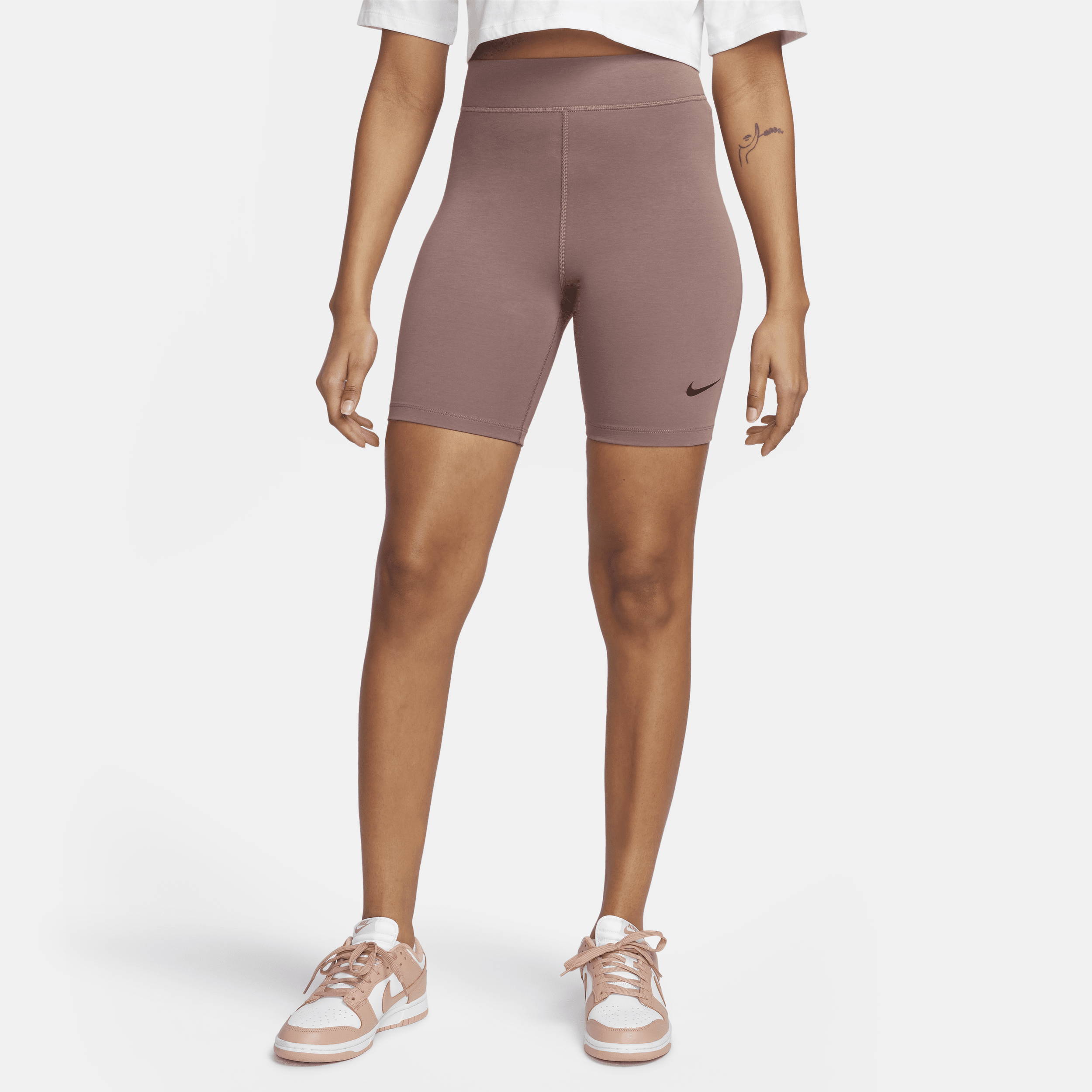 Shop Nike Women's  Sportswear Classic High-waisted 8" Biker Shorts In Purple