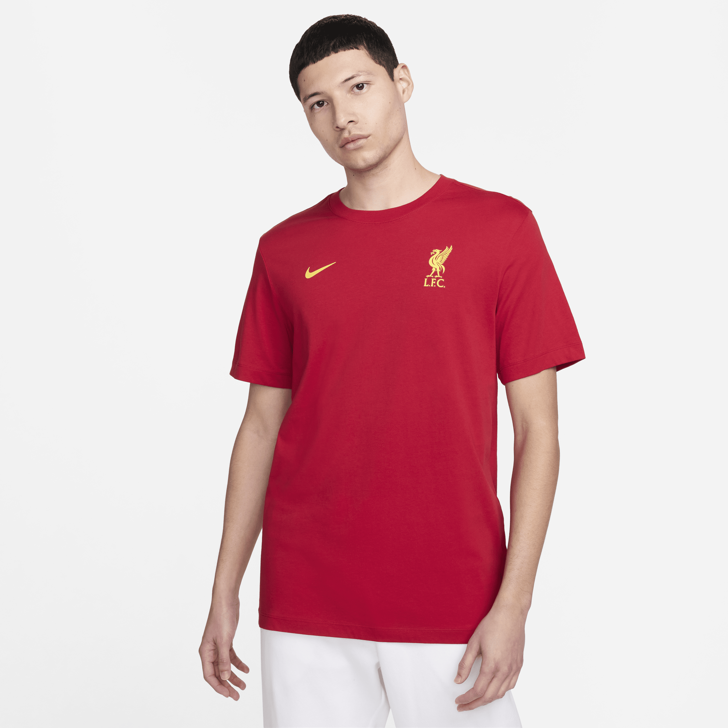 Shop Nike Liverpool Fc Essential  Men's Soccer T-shirt In Red