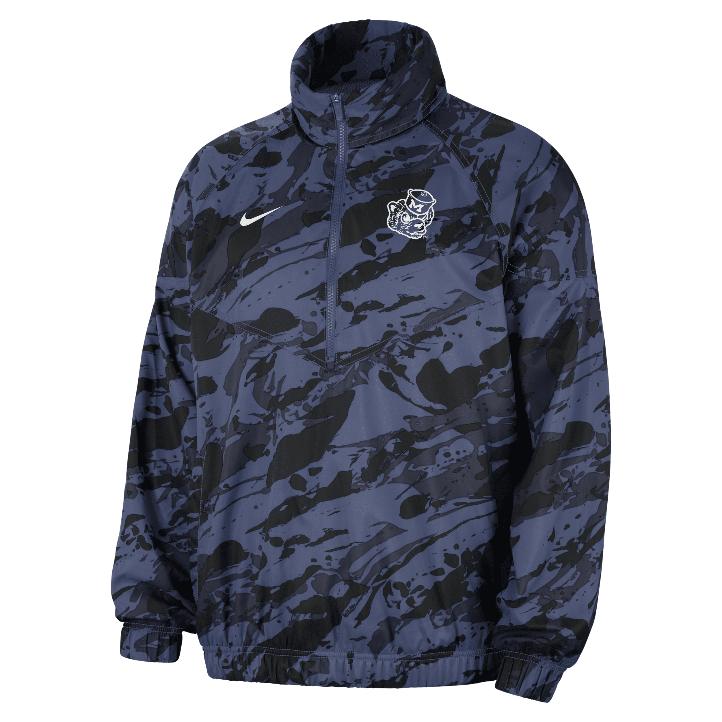 Shop Nike Michigan Windrunner  Men's College Anorak Jacket In Blue