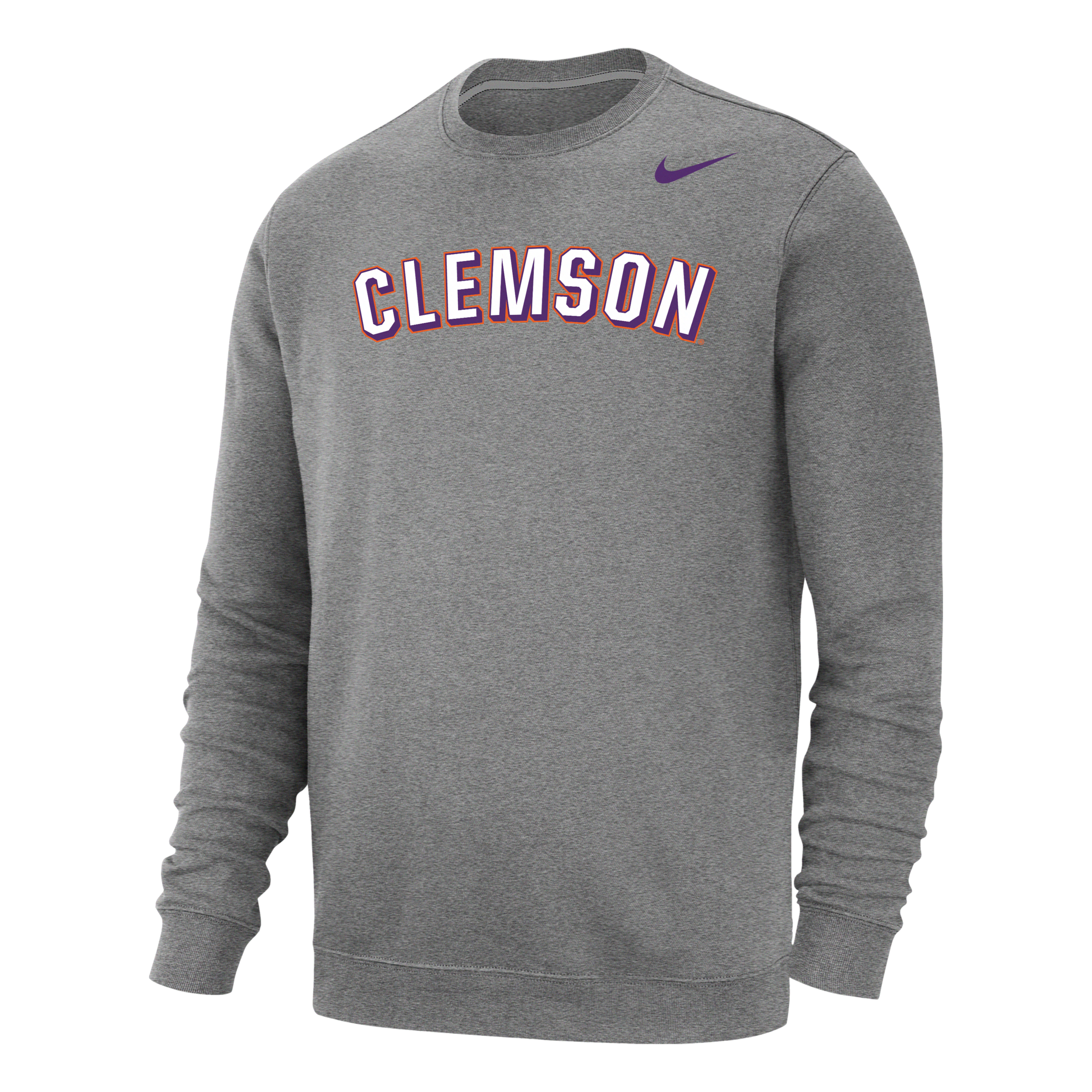 Nike Clemson Club Fleece  Men's College Sweatshirt In Grey