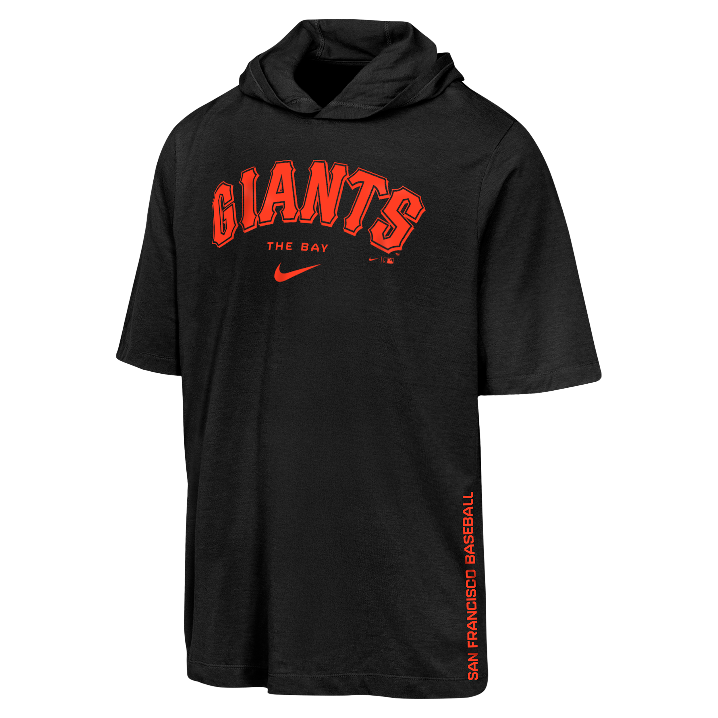 San Francisco Giants Big Kids' Nike Dri-FIT MLB Hooded T-Shirt in Black | Z3B7NMKXSFG-NAW