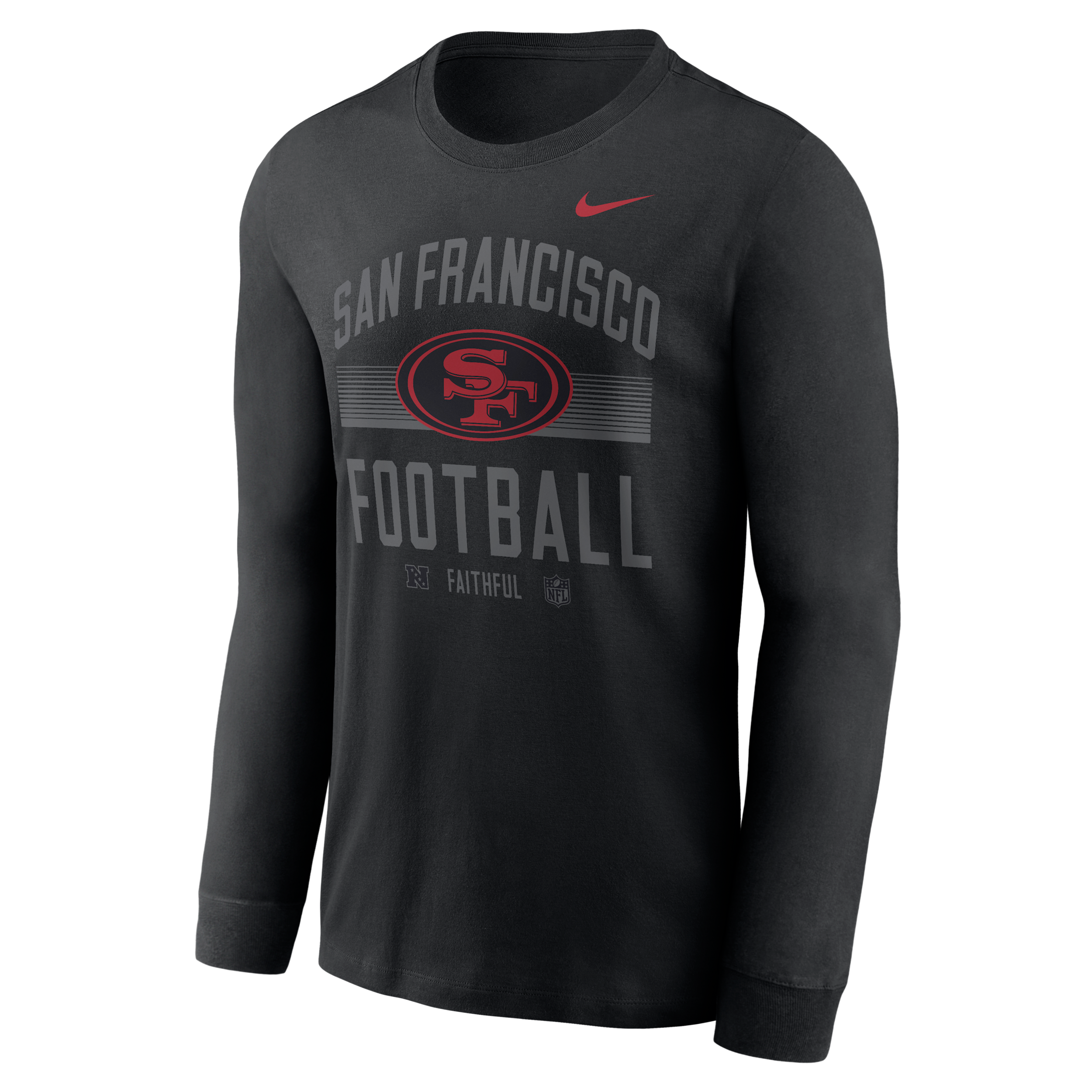 San Francisco 49ers Essential Nike Men's Dri-FIT NFL Long-Sleeve T-Shirt in Black | NKAC00A9B-CWK