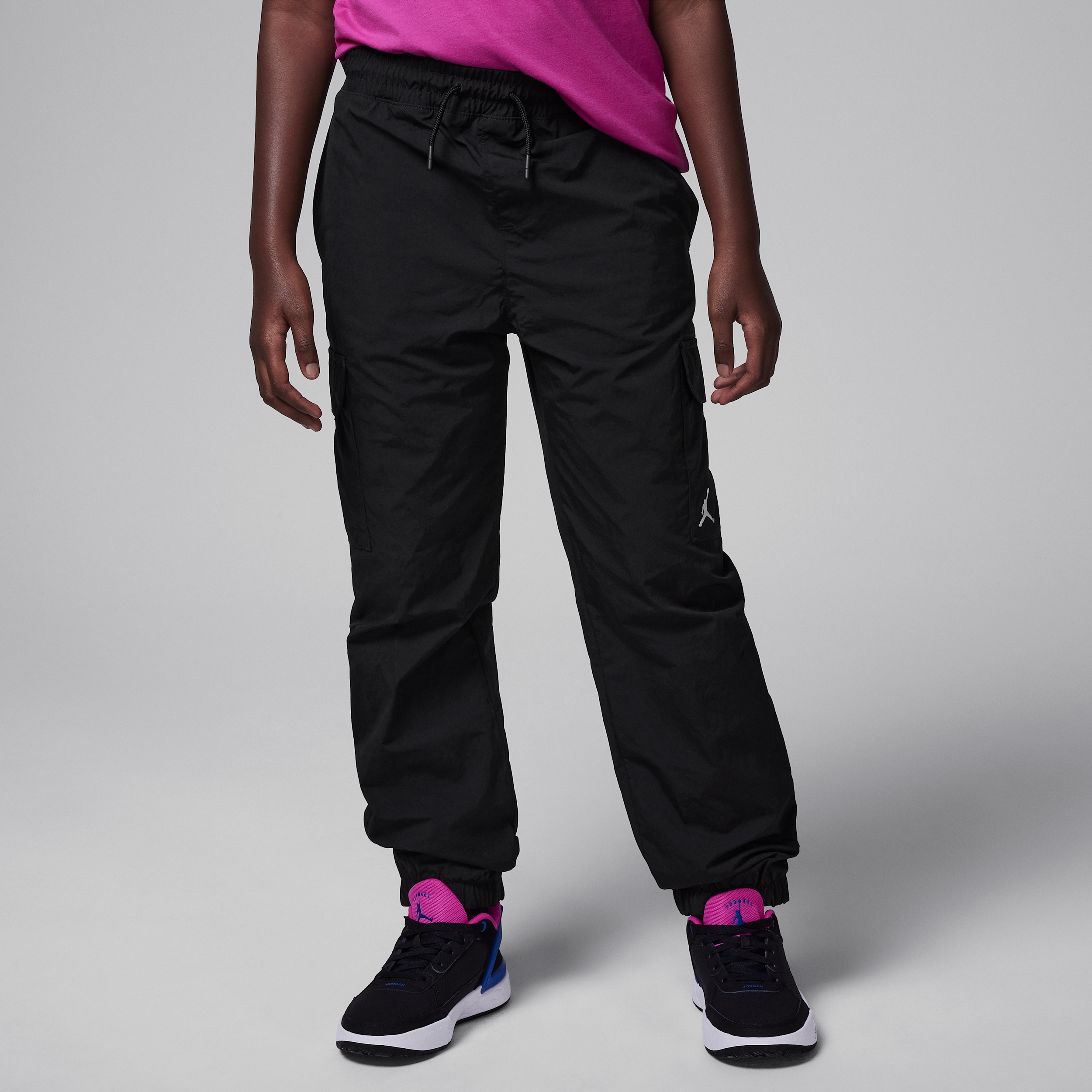 Jordan Big Kids' Double Cargo Pants In Black