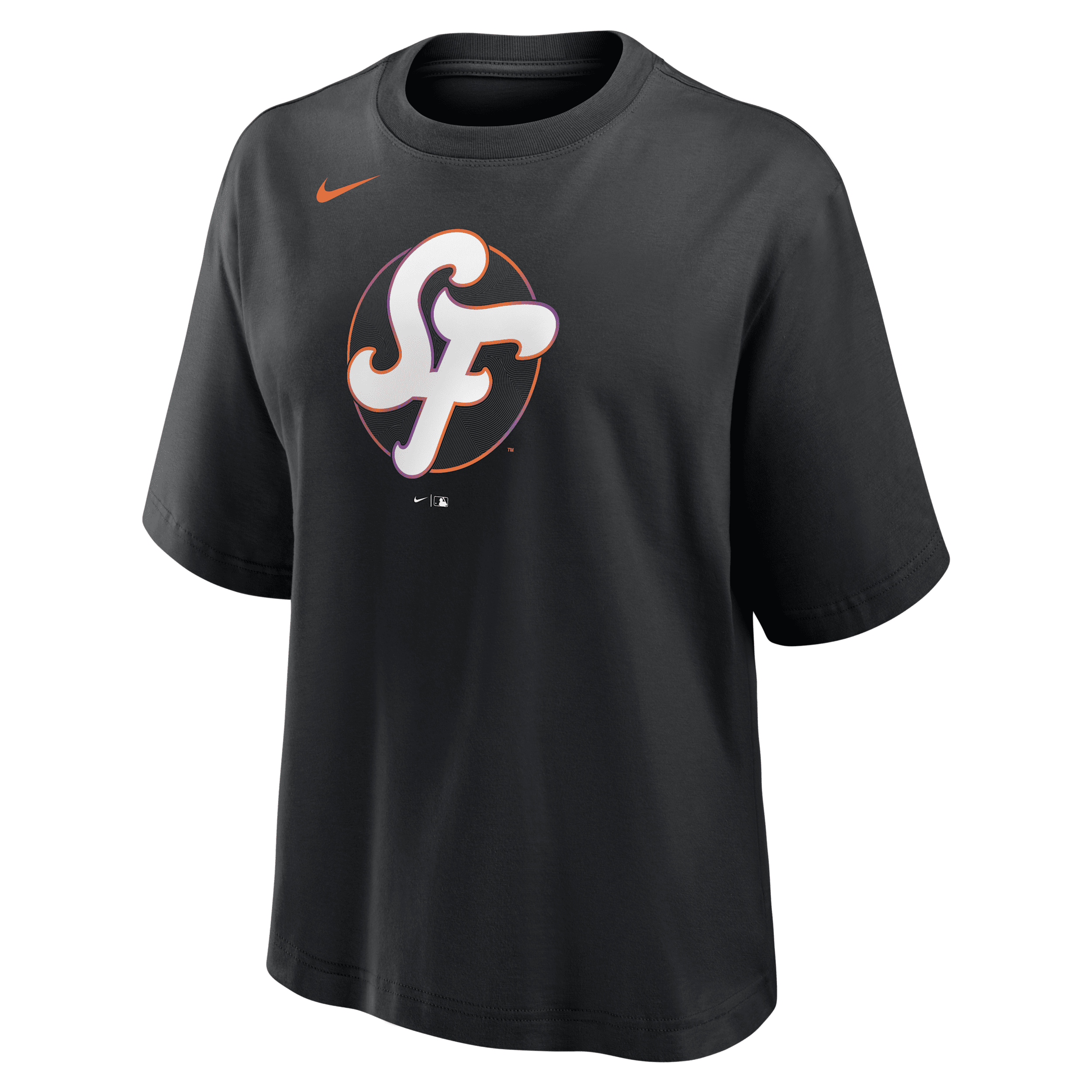 Nike Black San Francisco Giants 2025 City Connect Logo Boxy T-shirt In Black