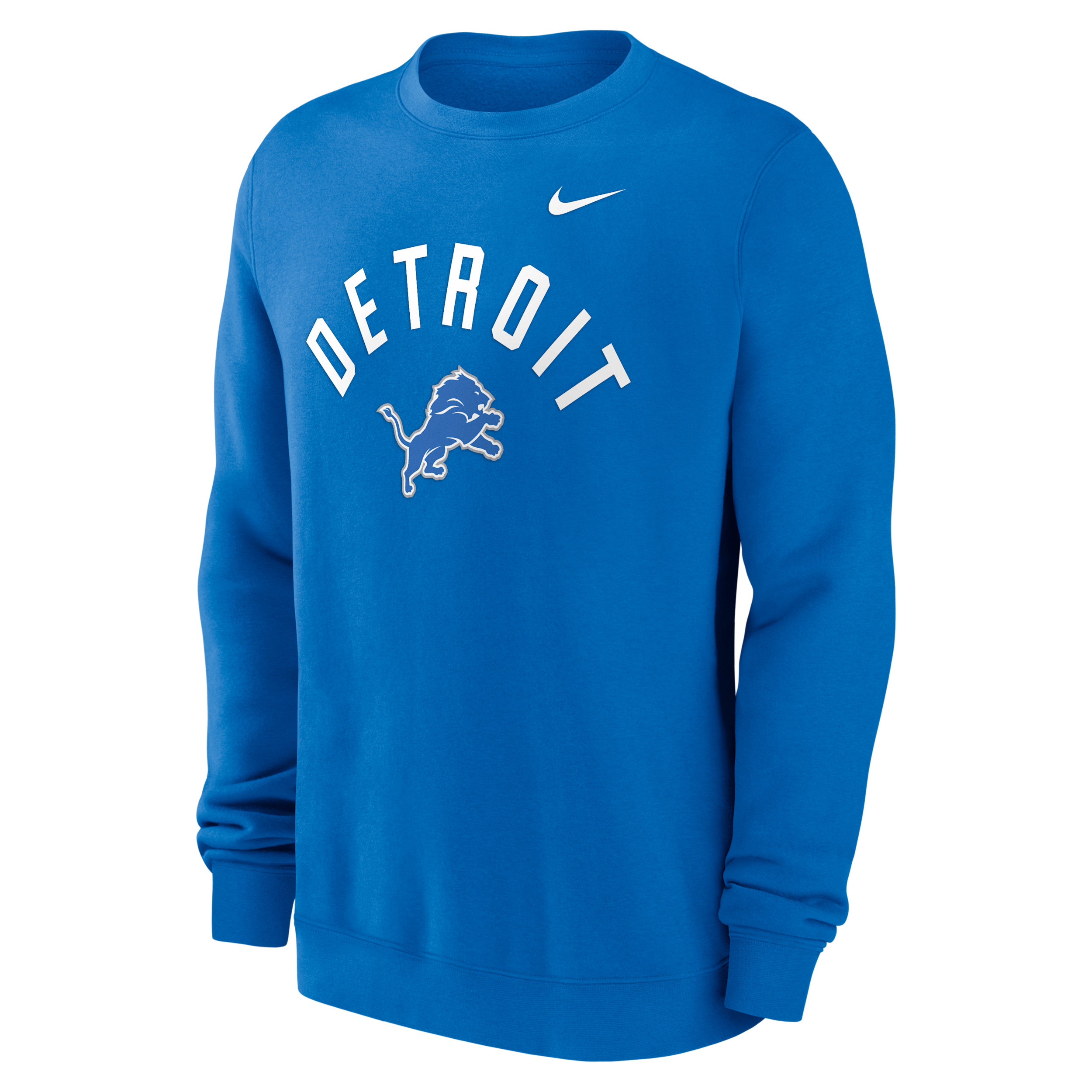 Nike Men's Blue Detroit Lions Defensive Leader Club Fleece Sweatshirt - Blue