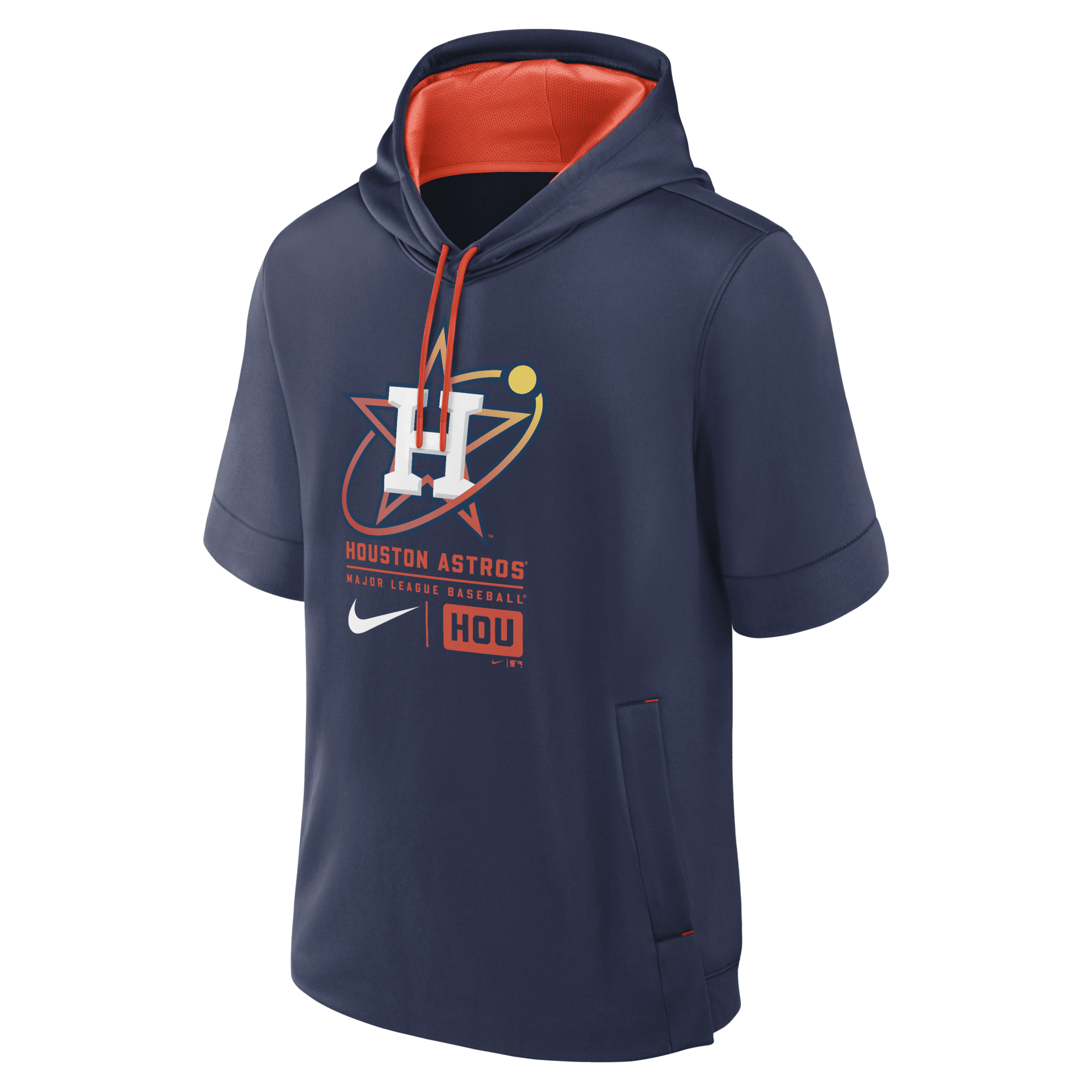 Nike Houston Astros City Connect  Men's Mlb Short-sleeve Pullover Hoodie In Blue