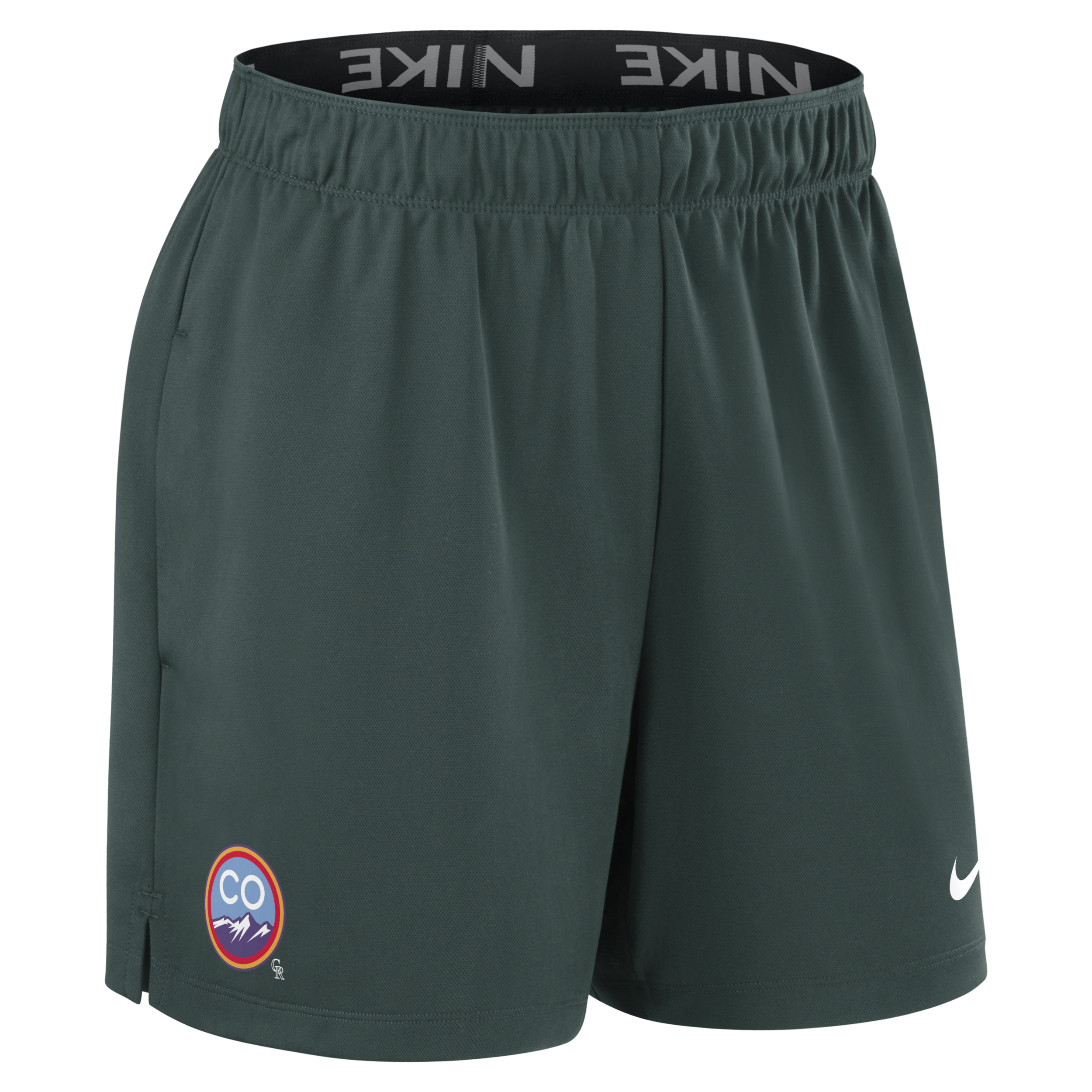 Shop Nike Colorado Rockies Authentic Collection City Connect  Women's Dri-fit Mlb Shorts In Green