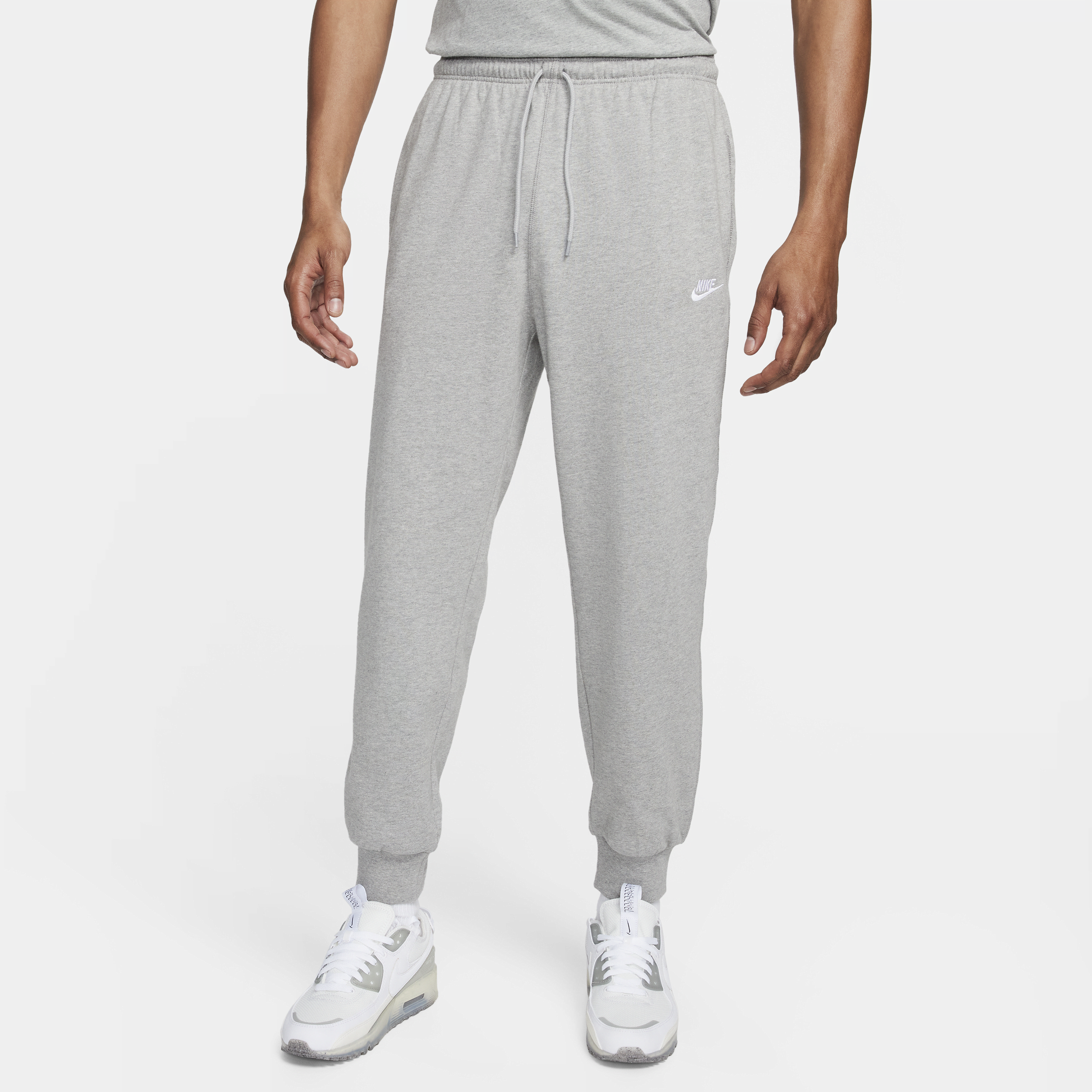 Nike Men's Club Knit Jogger Pants In Grey