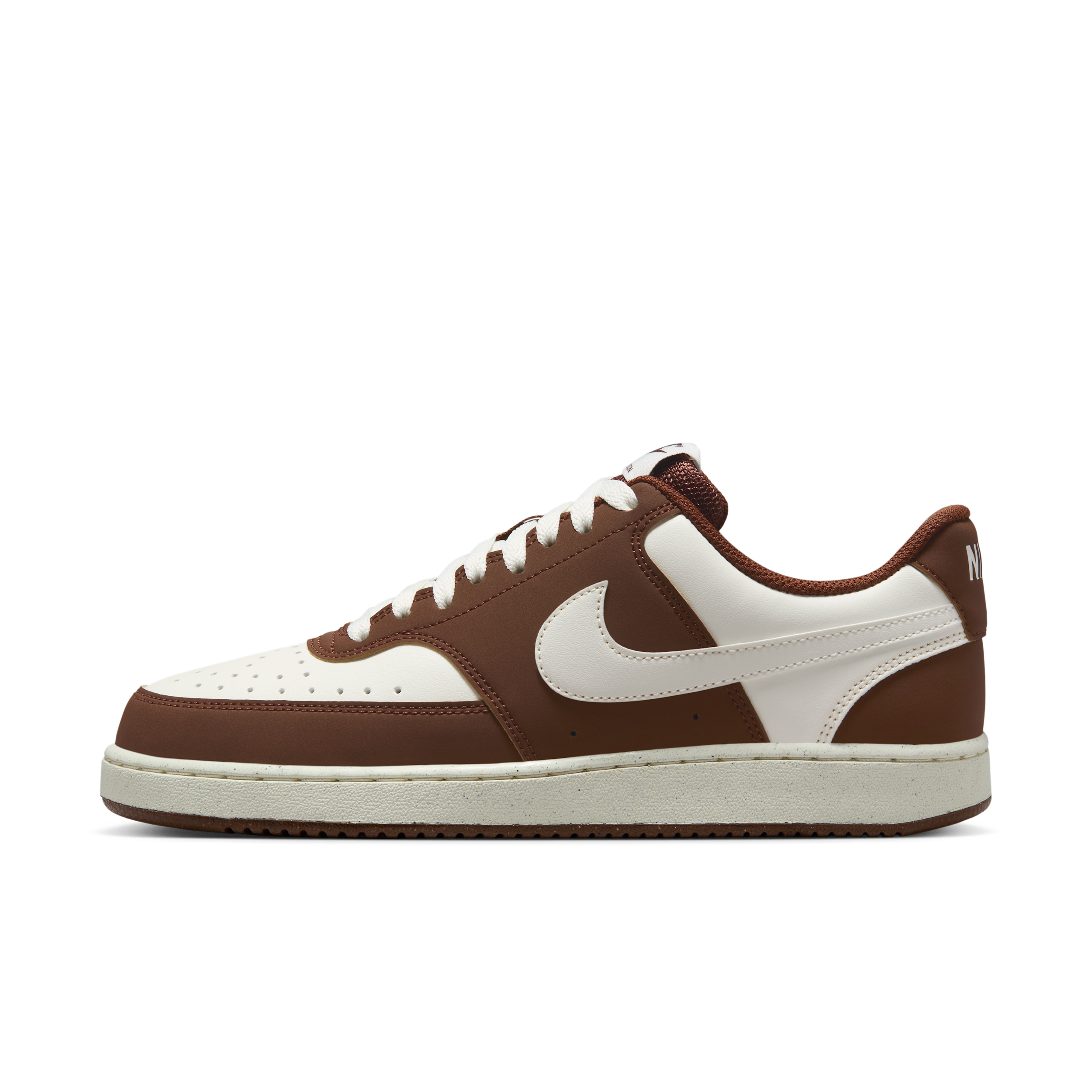 Nike Women's Court Vision Low Sneakers (Brown/Sail) - Size 6.5 M