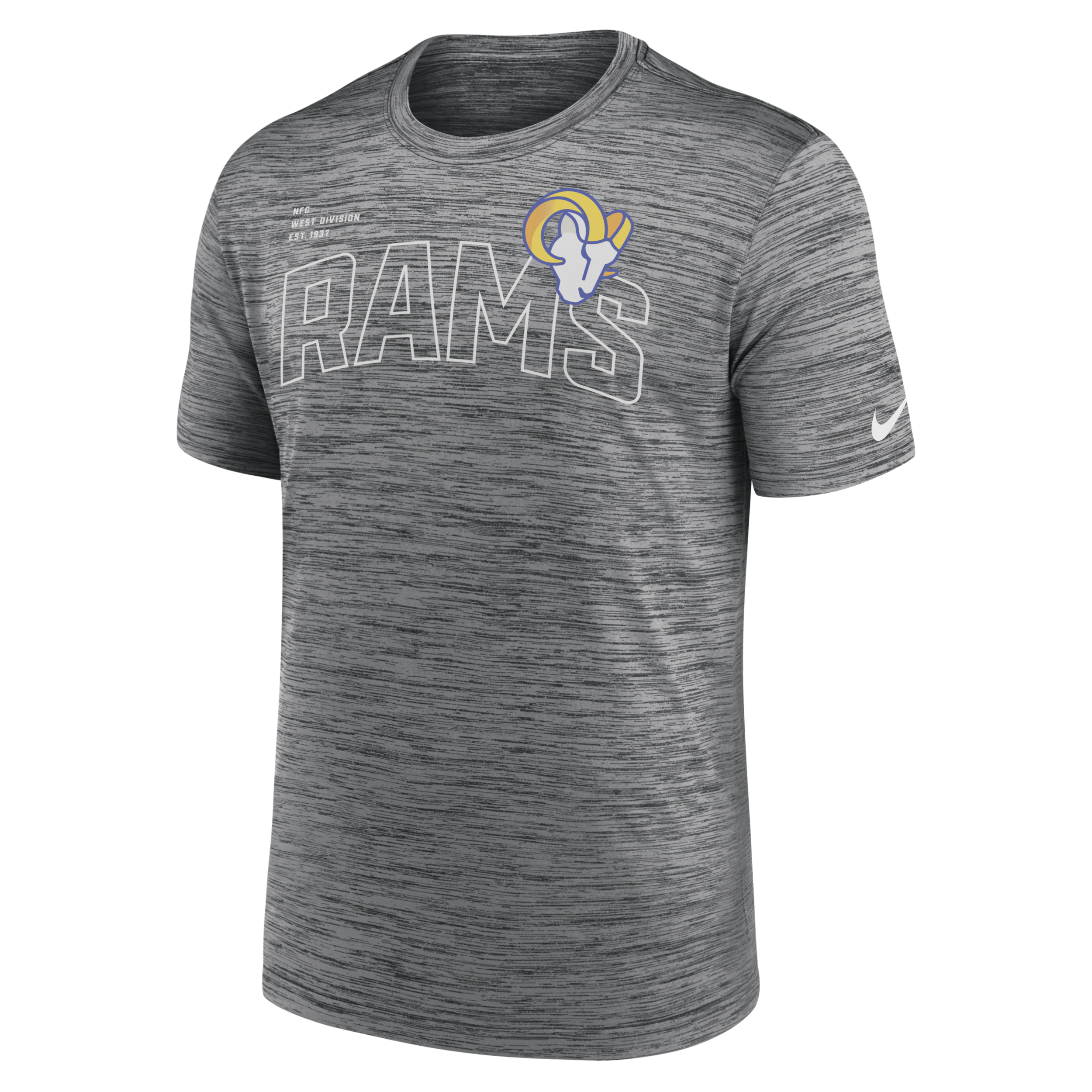 Shop Nike Los Angeles Rams Velocity Arch  Men's Nfl T-shirt In Black