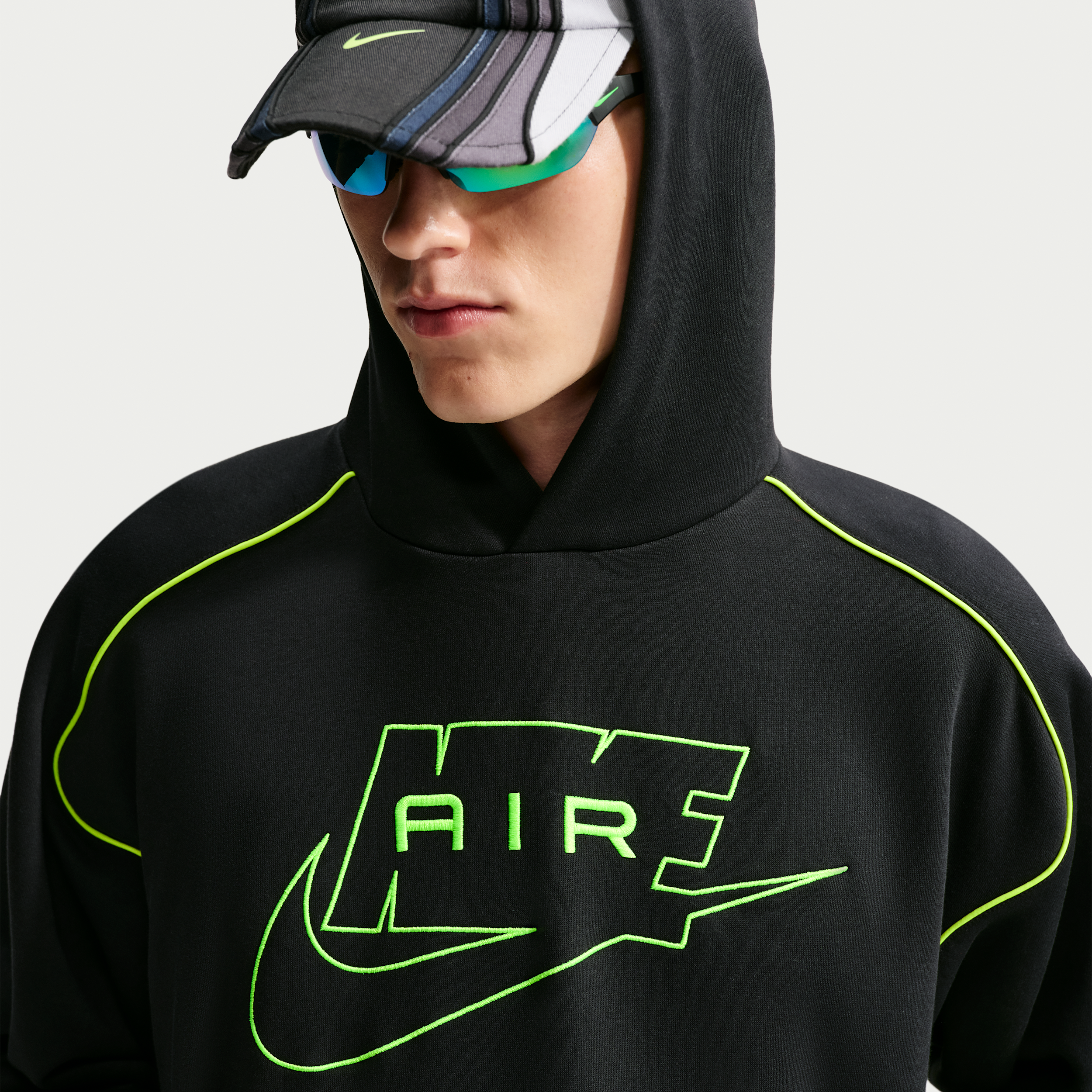 Nike Men's Air Fleece Pullover Hoodie in Black | IF1266-011