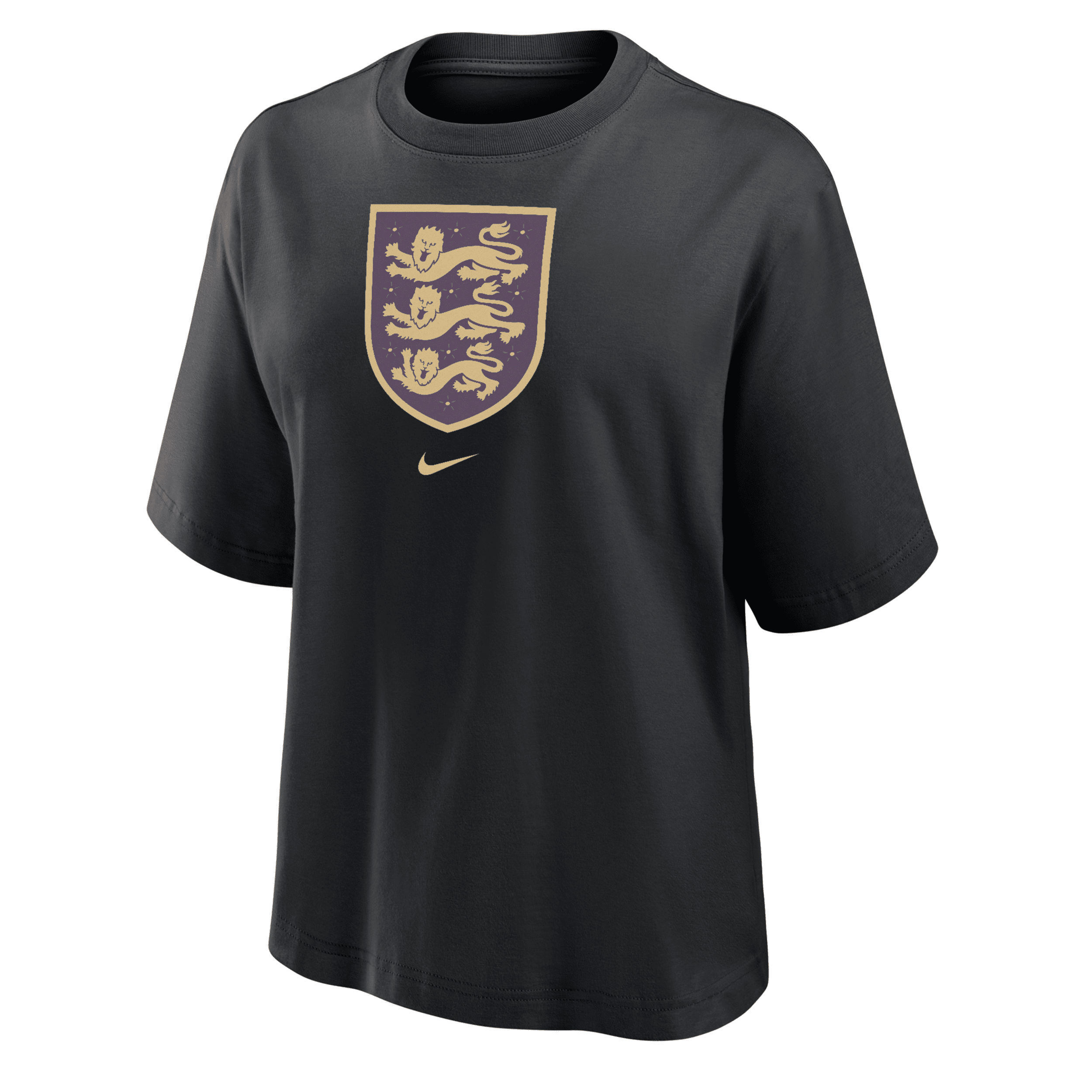 Nike England Women's Soccer Boxy T-shirt In Black
