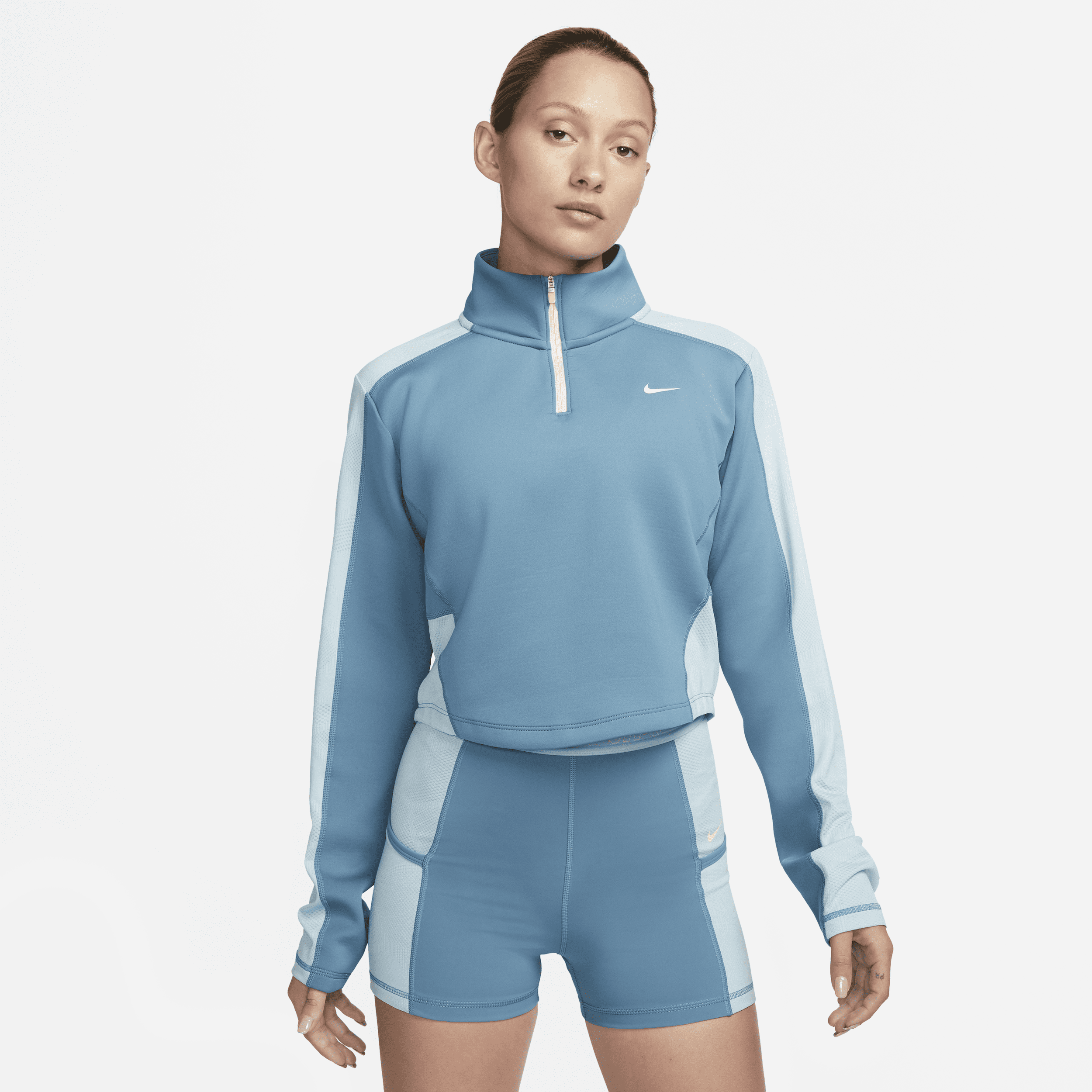 Nike Women's Dri-fit Long-sleeve 1/4-zip Training Top In Blue