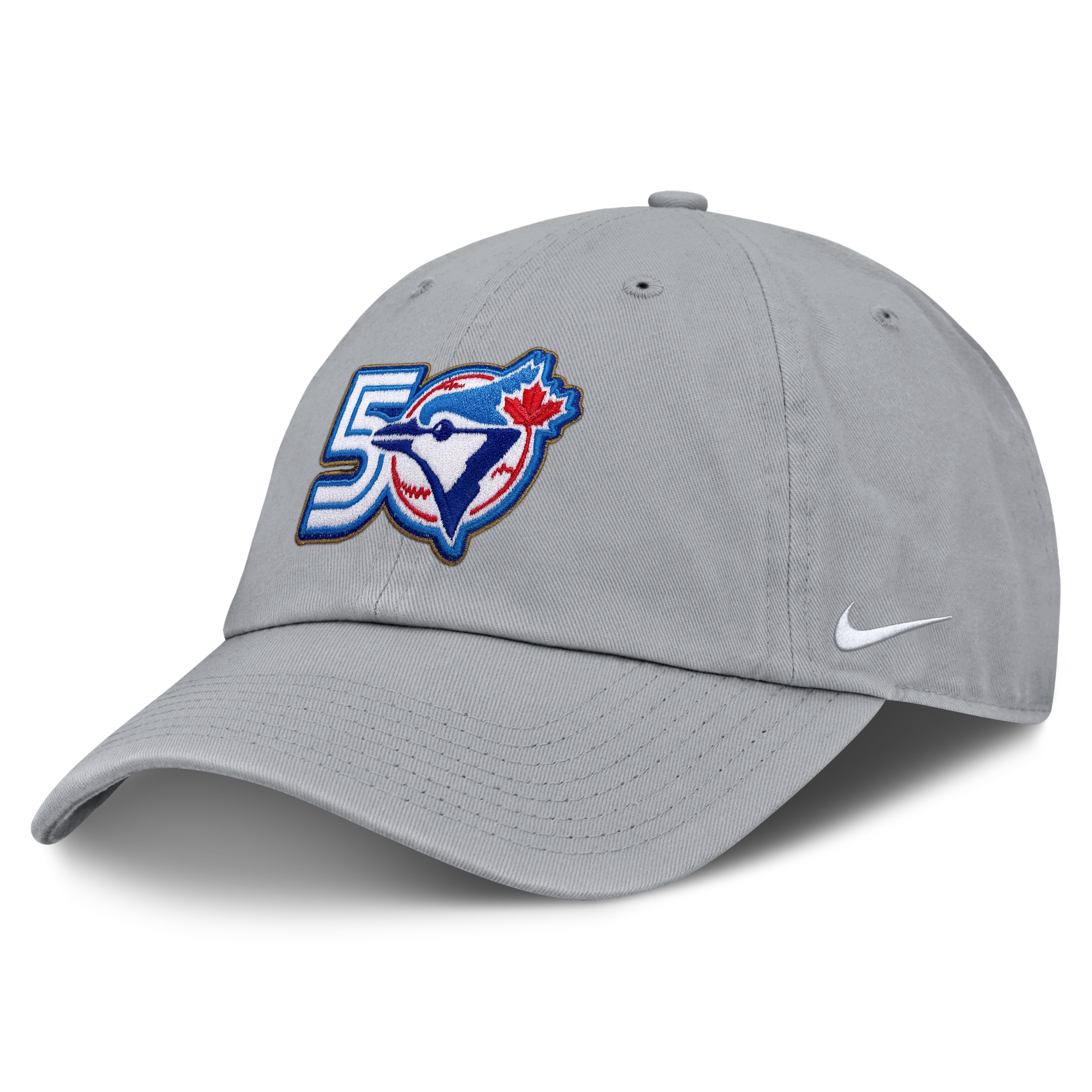 Toronto Blue Jays 50th Season Club Nike Men's MLB Adjustable Hat in Grey | NX0101VTOR-DH3