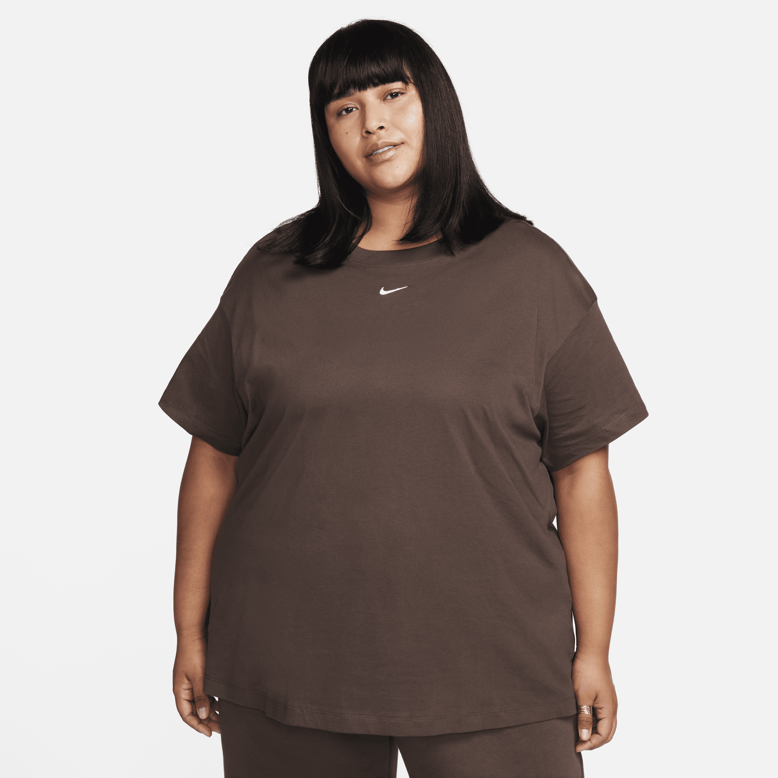 Nike Women's  Sportswear Essential T-shirt (plus Size) In Brown