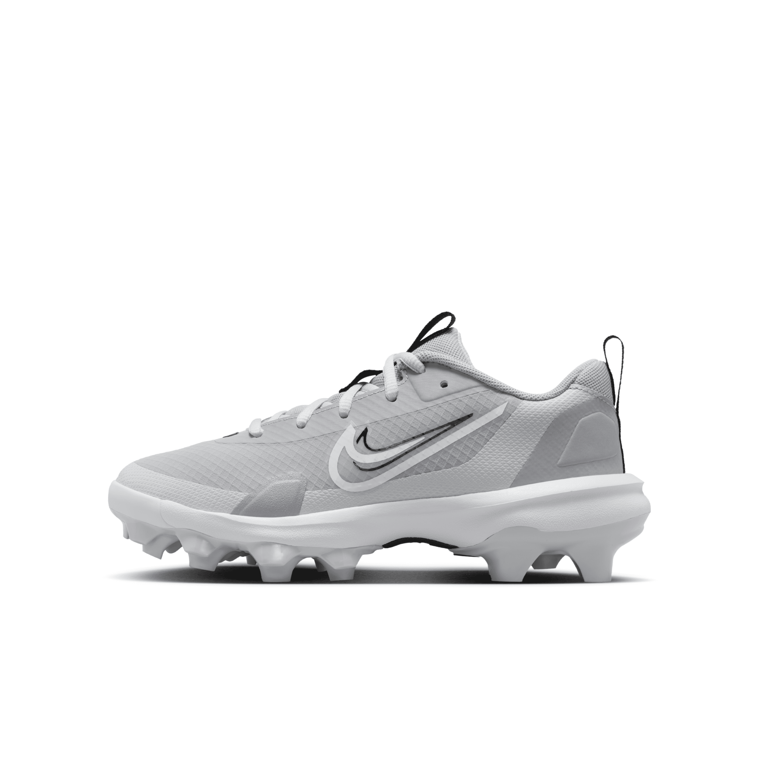 Nike Kids' Force Trout 9 Pro MCS Baseball Cleats, Size 5, Grey/White/Black