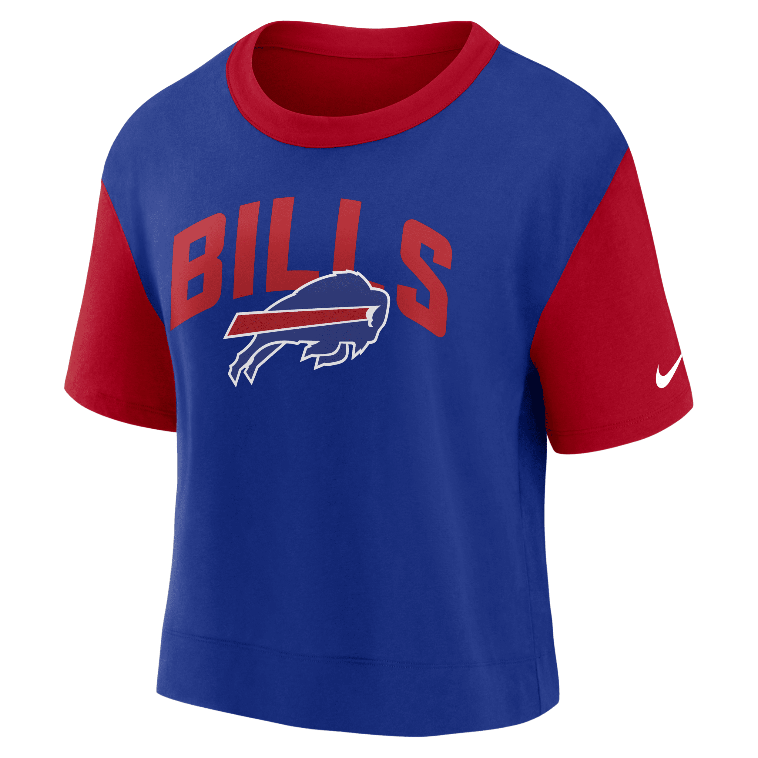 NIKE WOMEN'S FASHION (NFL BUFFALO BILLS) HIGH-HIP T-SHIRT,1013750830