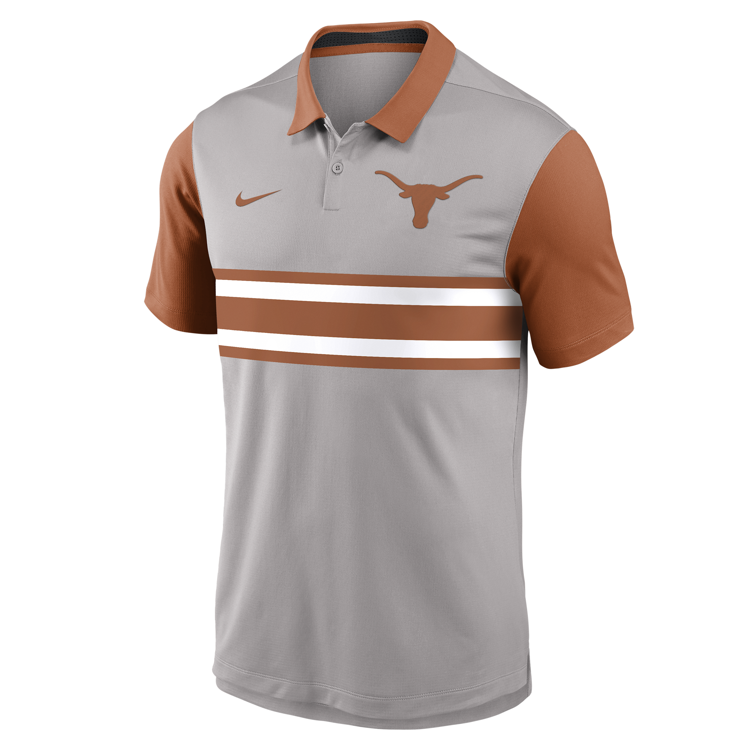 Nike Men's Gray/Texas Orange Texas Longhorns Vapor Performance Polo Shirt - Gray, Burnt Orange