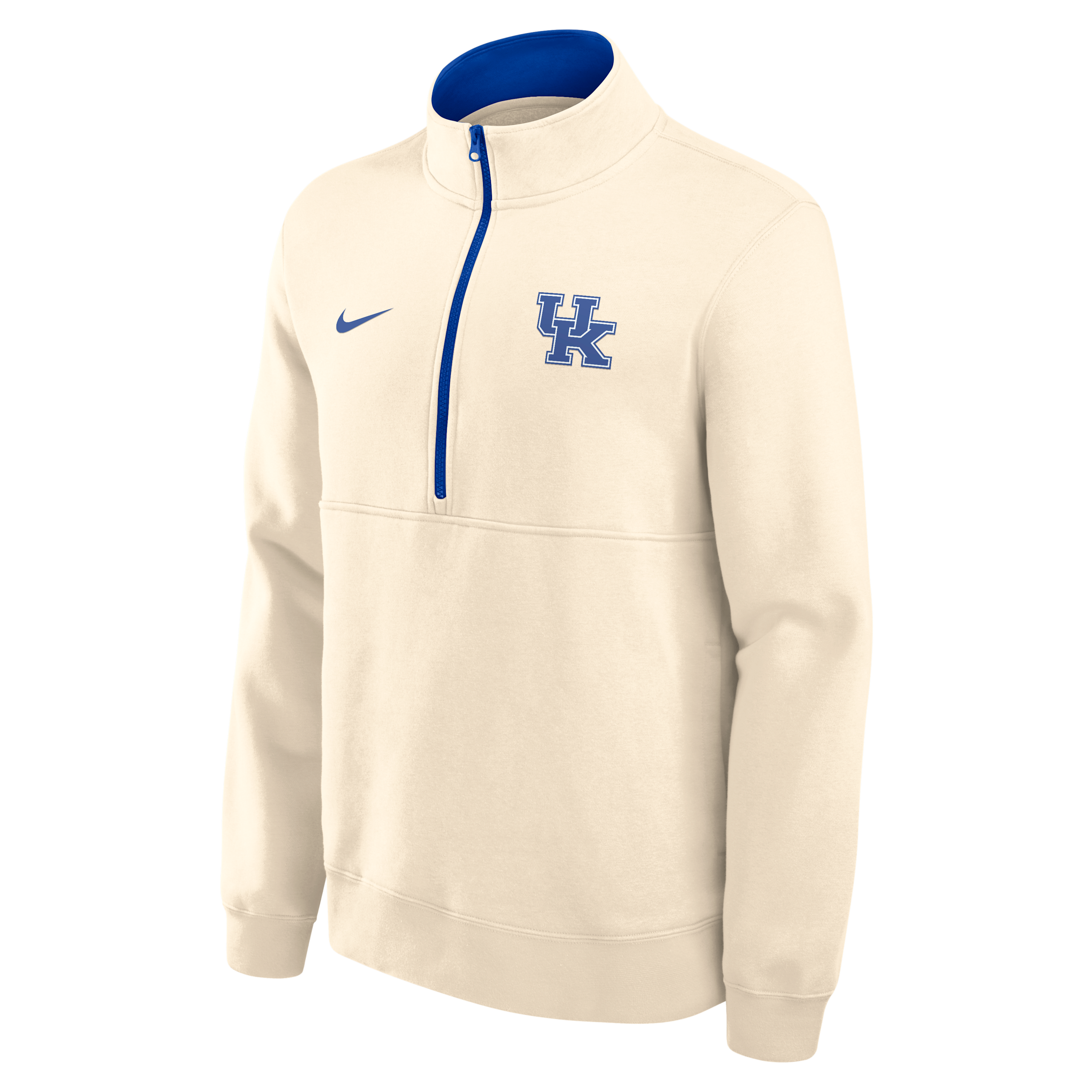 Kentucky Primetime Primary Logo Nike Men's College 1/2-Zip Crew in Brown | 02JW0BP1NKY-G24