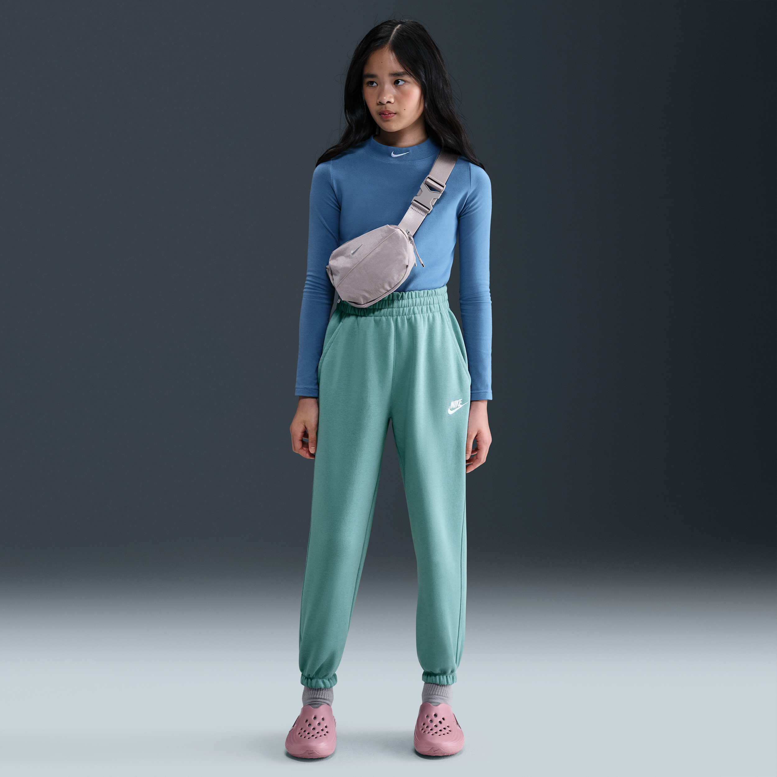 Nike Sportswear Club Fleece Big Kids' Loose Pants In Blue