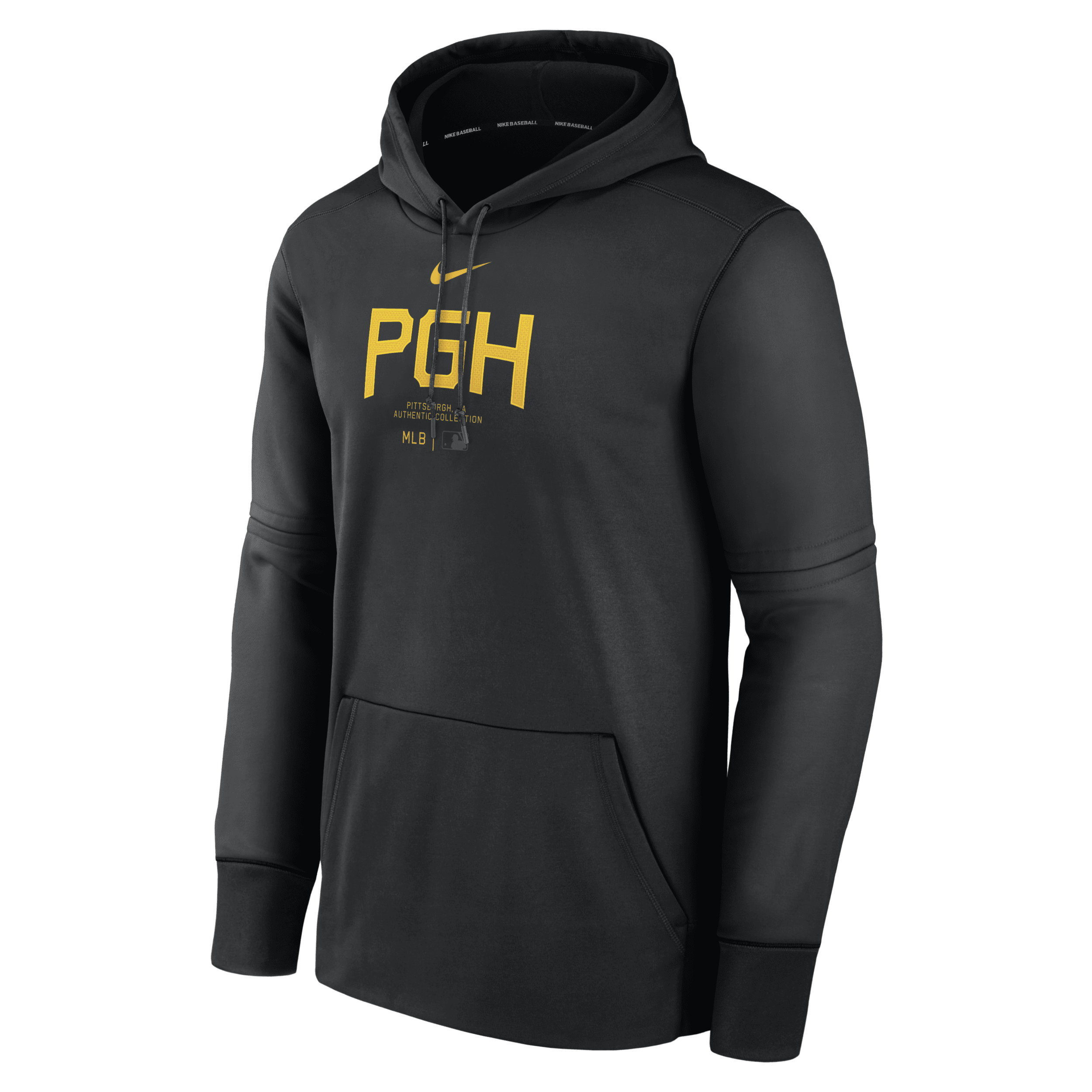 Shop Nike Men's Pittsburgh Pirates City Connect Practice  Therma Mlb Pullover Hoodie In Black
