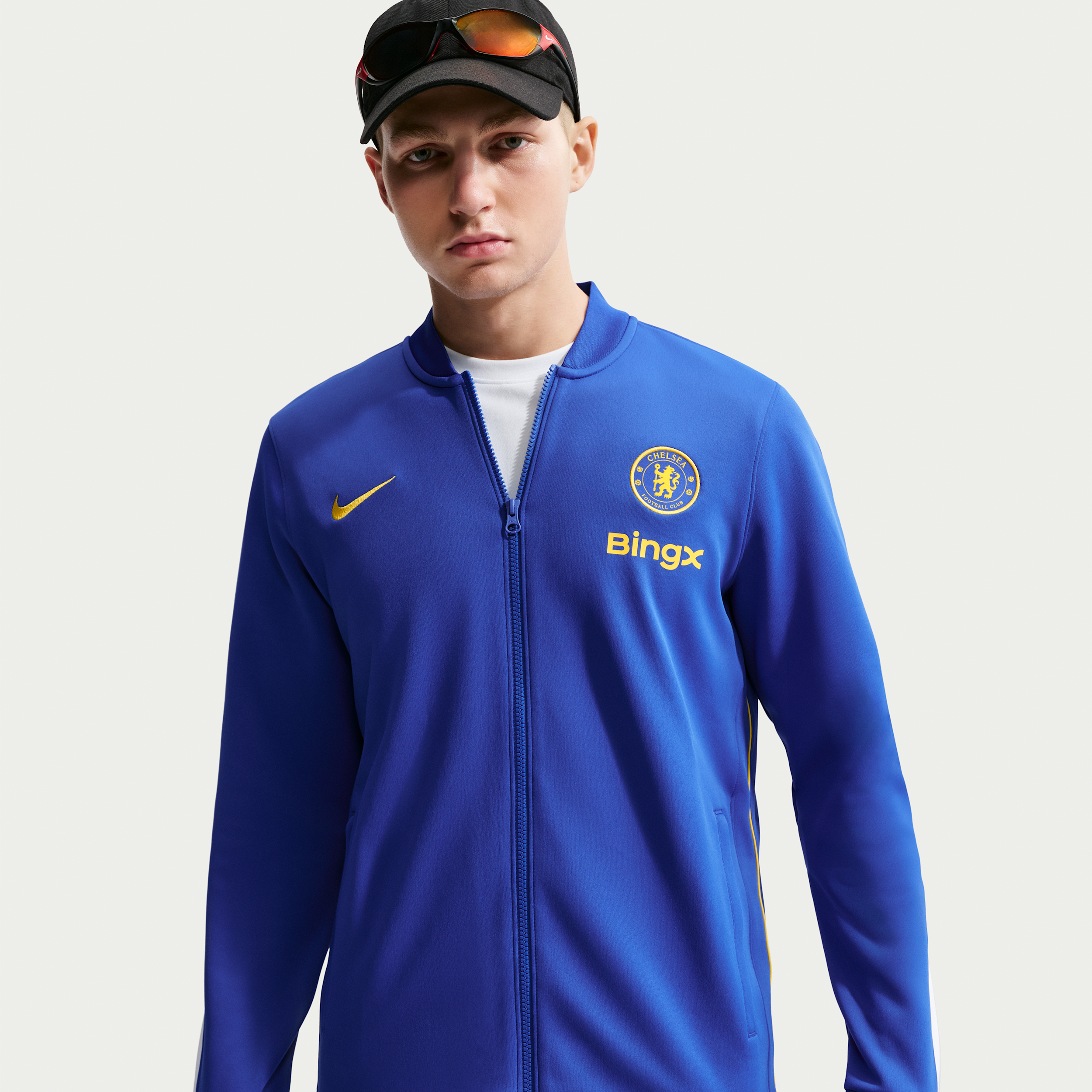 Chelsea FC Strike Nike Men's Dri-FIT Soccer Knit Track Jacket in Blue | II2826-453