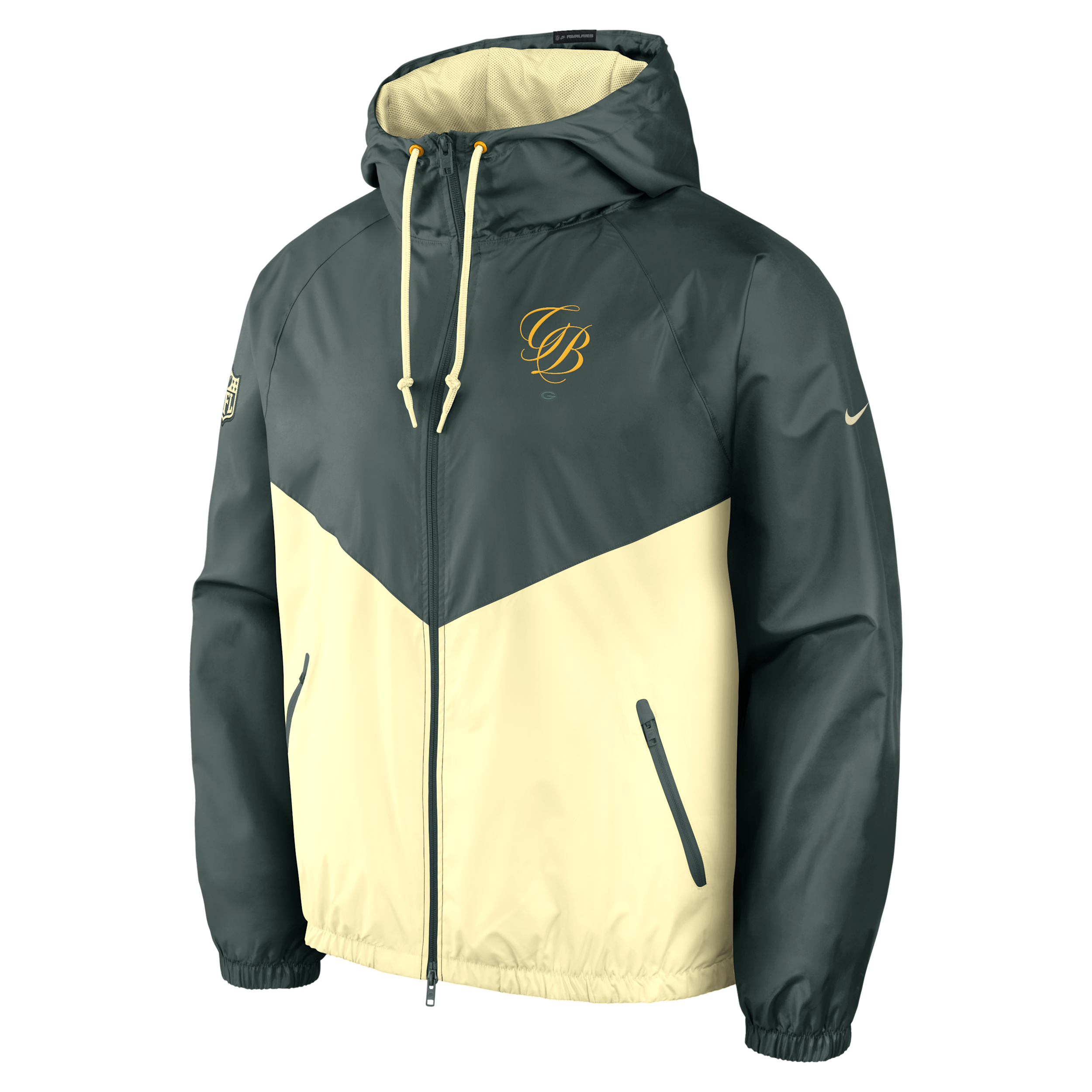 Nike Men's Green/ Cream Green Bay Packers 2026 Rivalries Collection Windrunner Full-Zip Jacket - Green, Cream