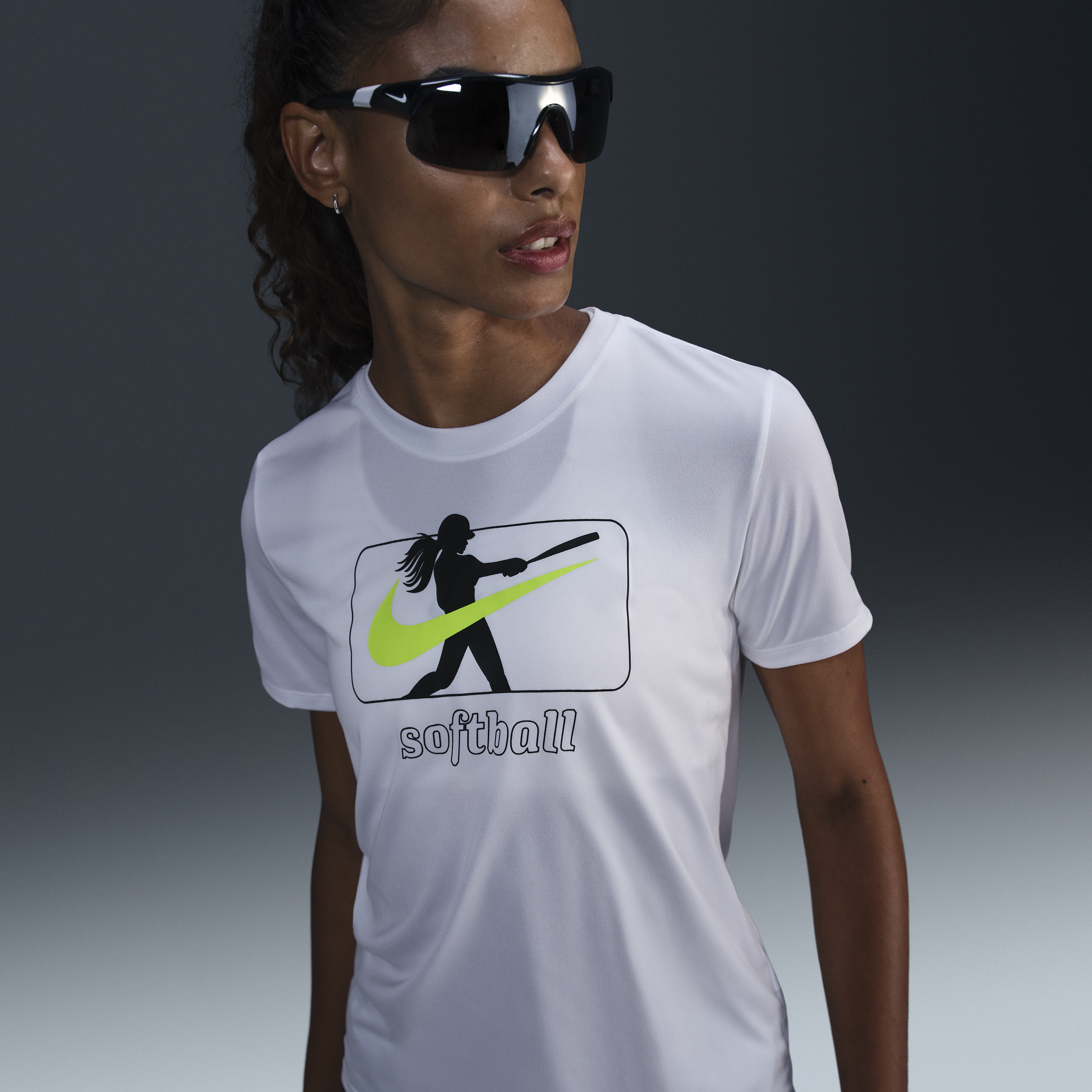 Nike Women's Dri-fit Softball T-shirt In White