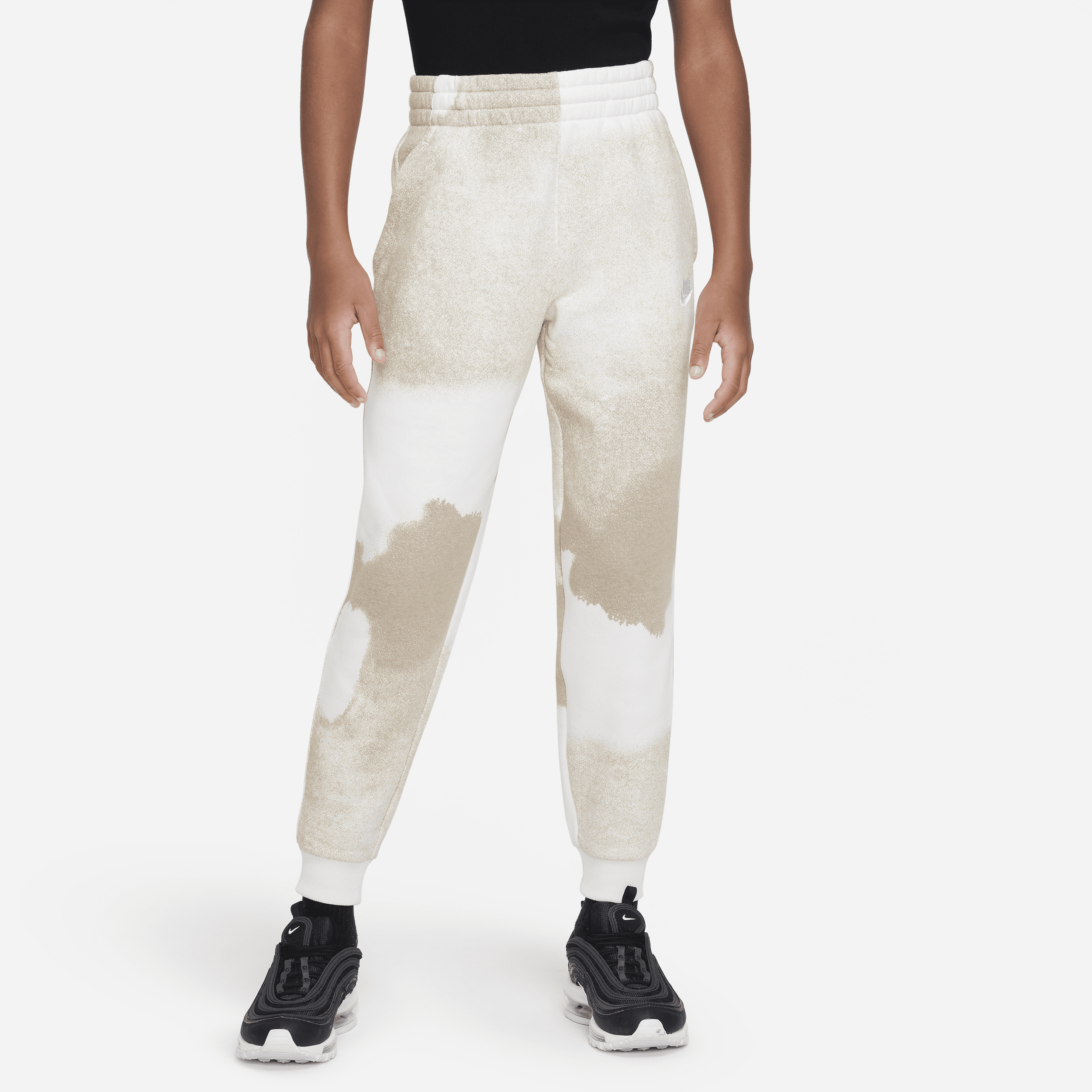 Nike Club Fleece Big Kids' Printed Jogger Pants In Brown