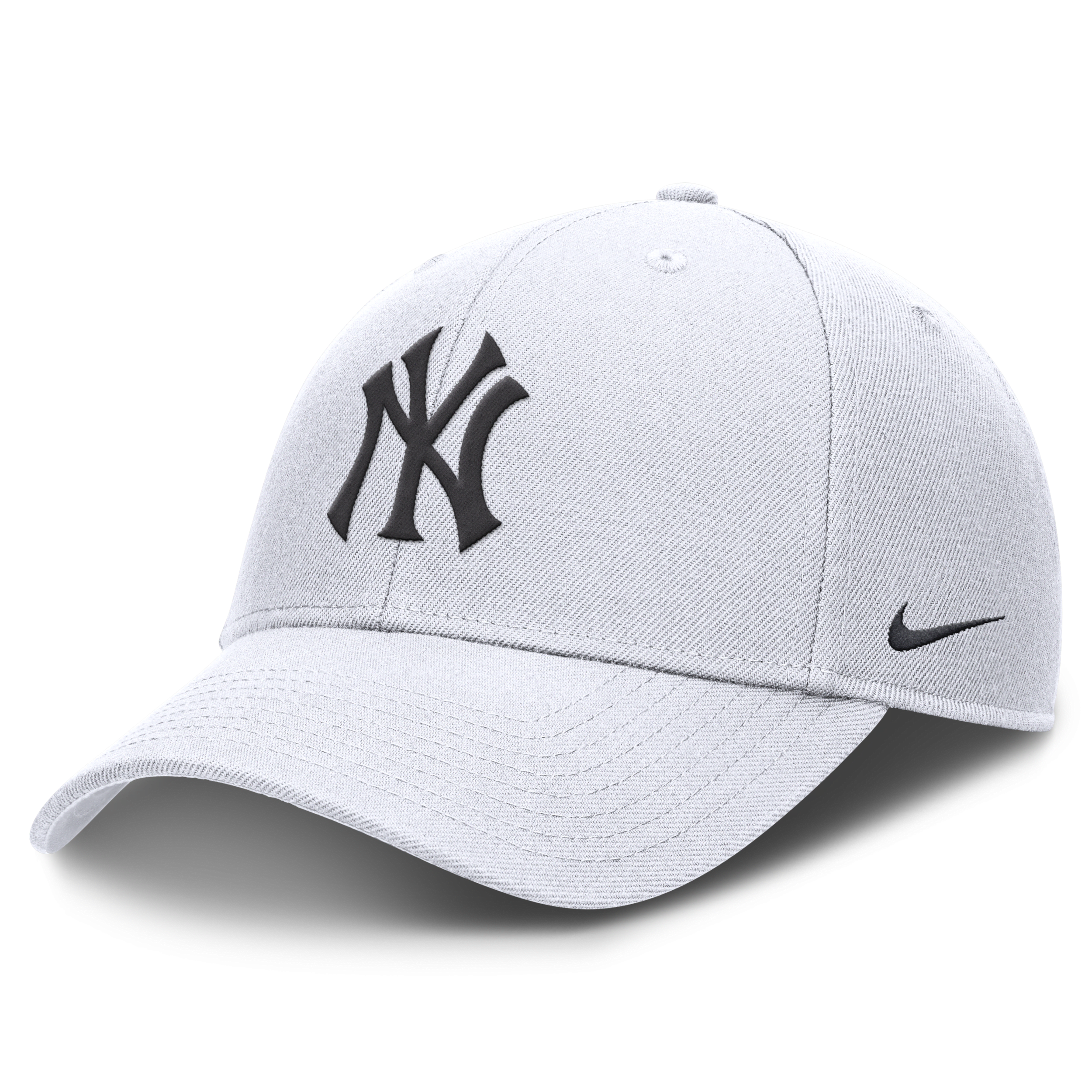 Nike New York Yankees Evergreen Club  Men's Dri-fit Mlb Adjustable Hat In White