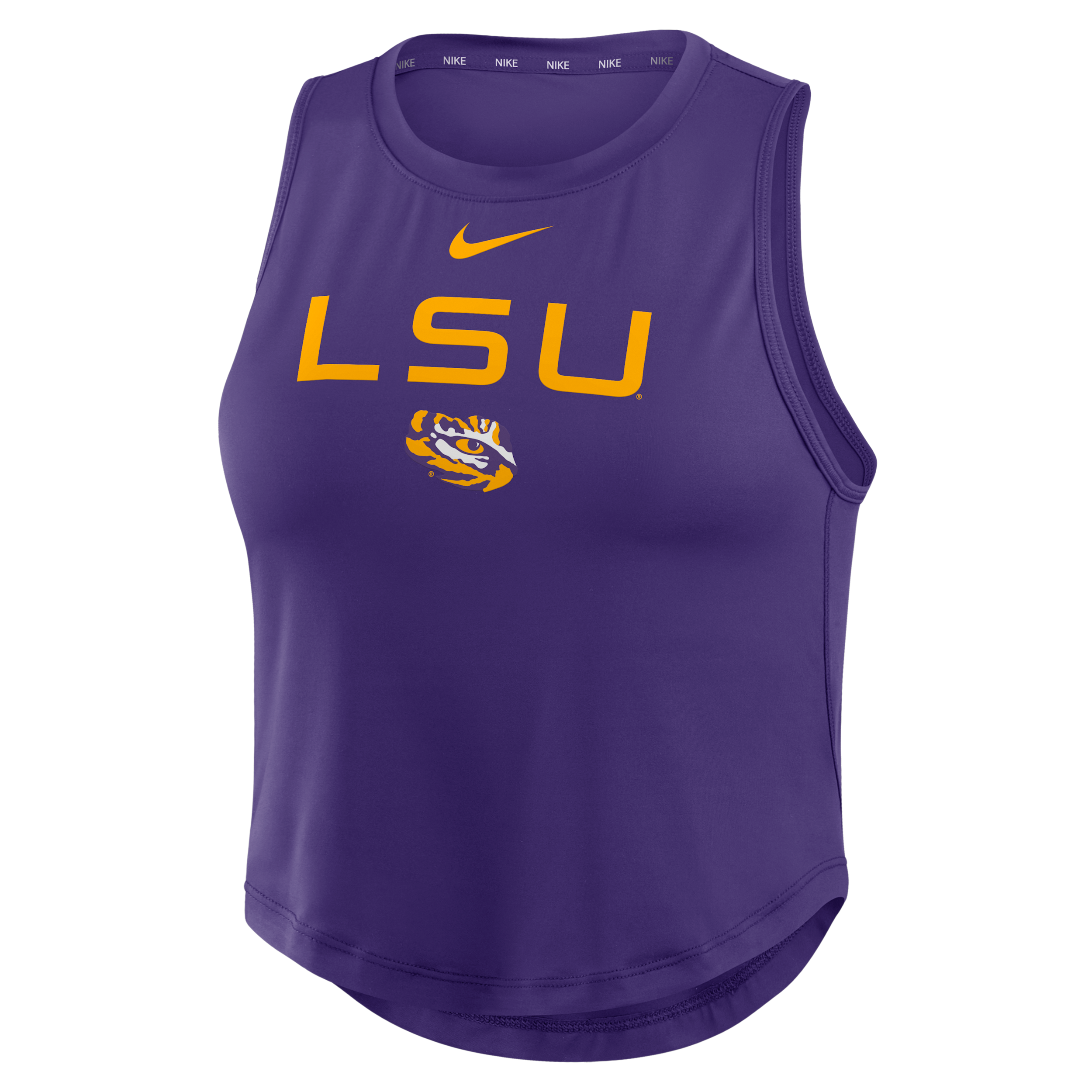 LSU One Nike Women's Dri-Fit Cropped Tank Top in Purple | 035451LLSN-7LB