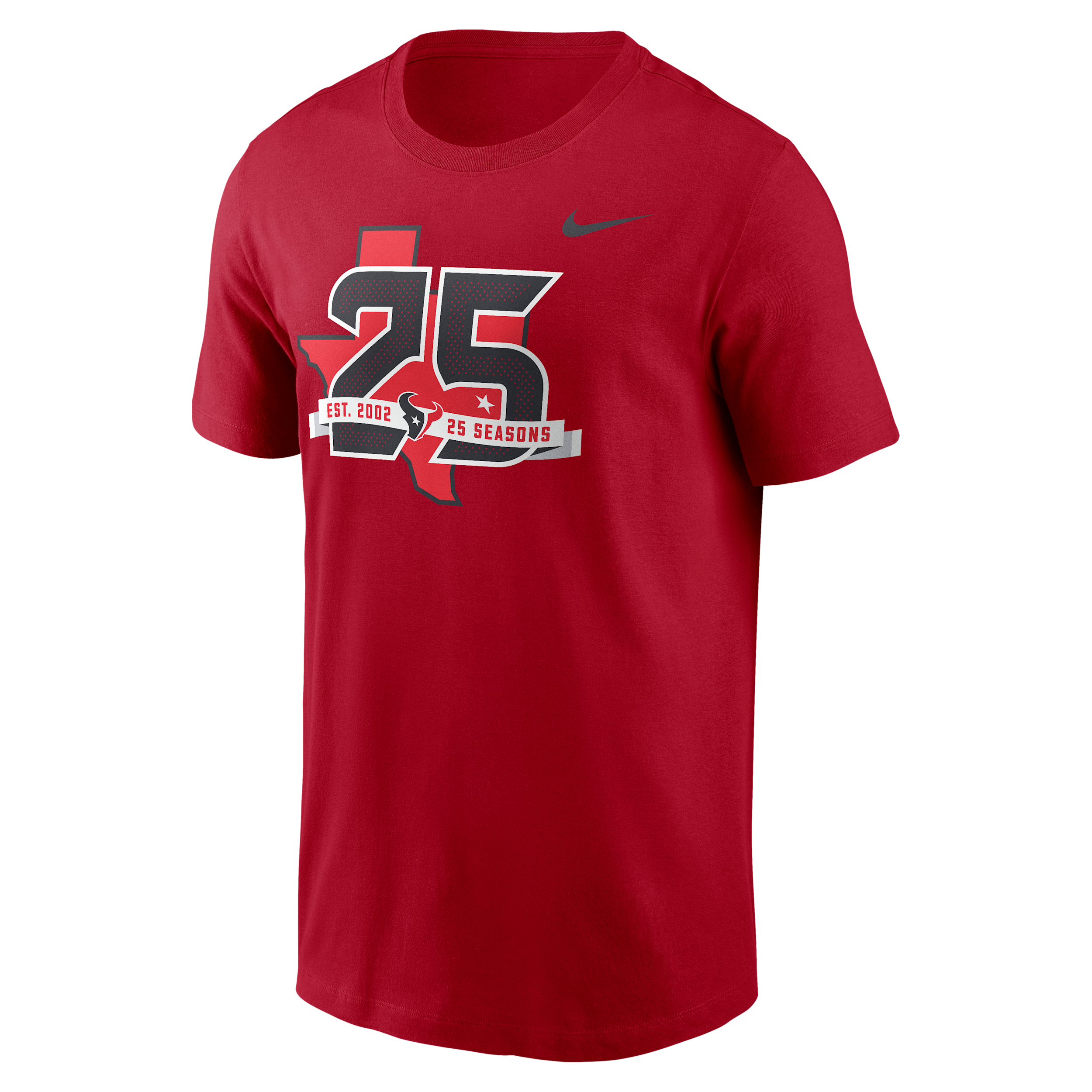 Houston Texans 25th Season Nike Men's NFL T-Shirt in Red | N1996DL9H-TMU