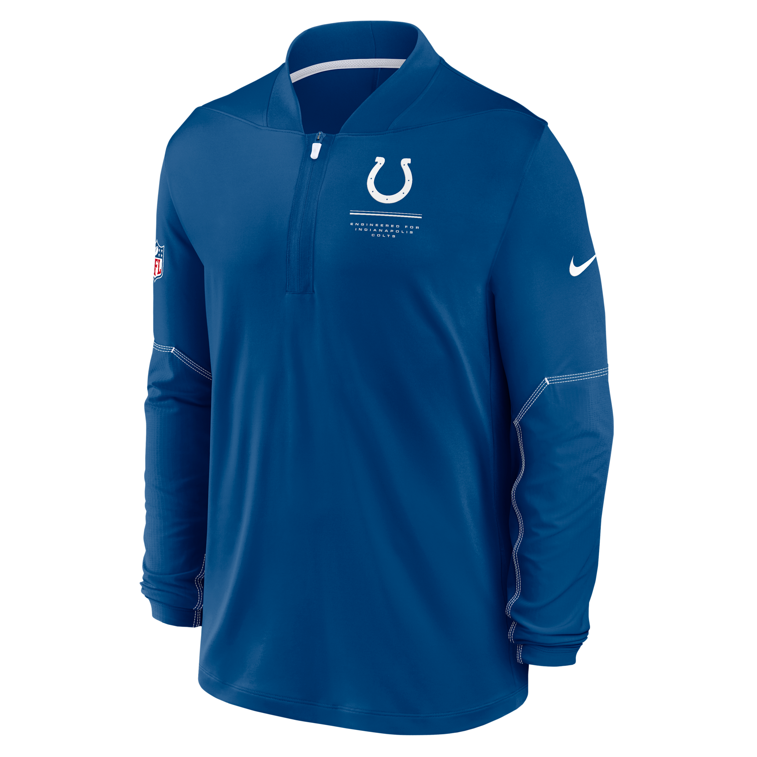 Nike Men's Royal Indianapolis Colts Sideline Logo Glory Midweight Dri-fit Half-Zip Pullover - Royal