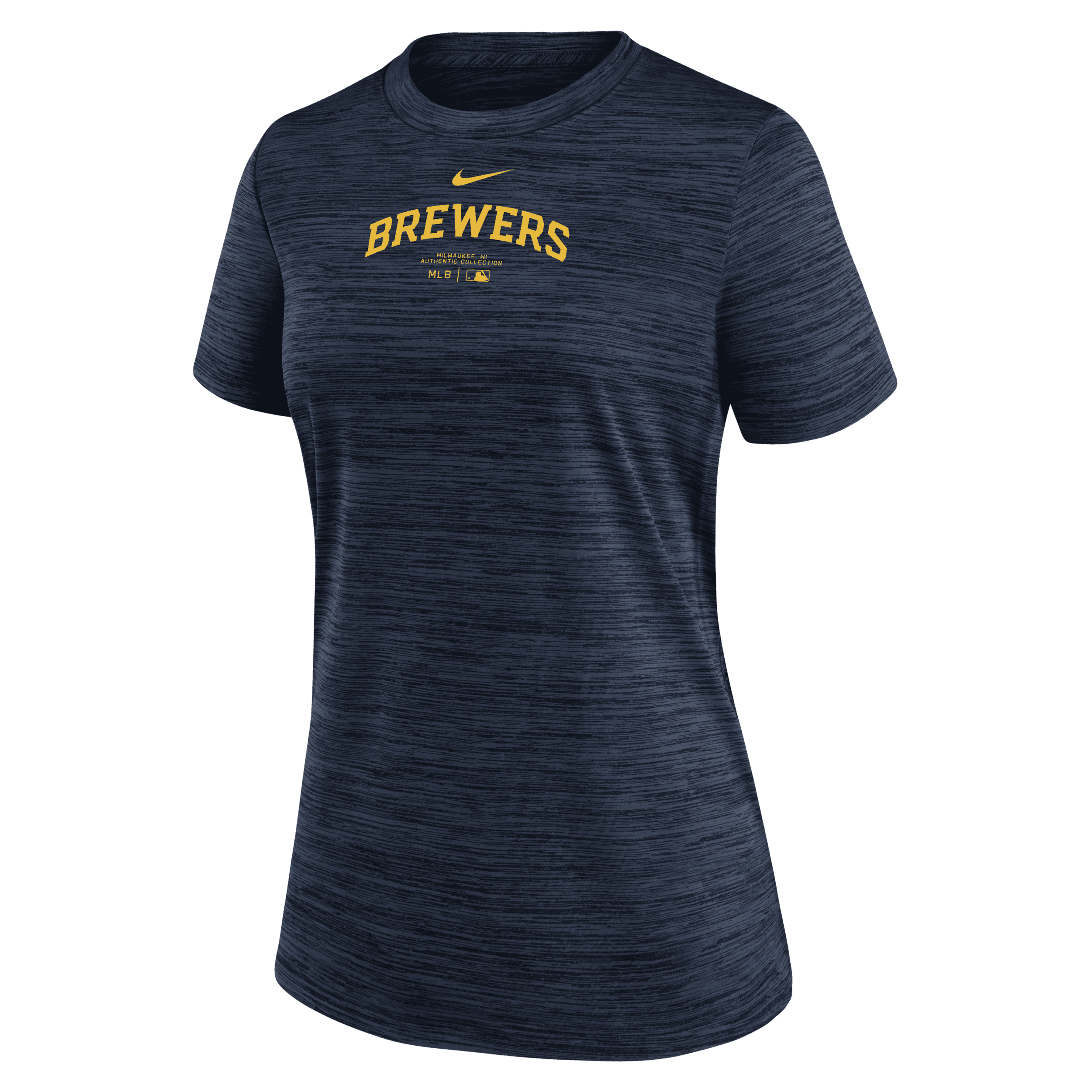 Shop Nike Milwaukee Brewers Authentic Collection Practice Velocity  Women's Dri-fit Mlb T-shirt In Blue