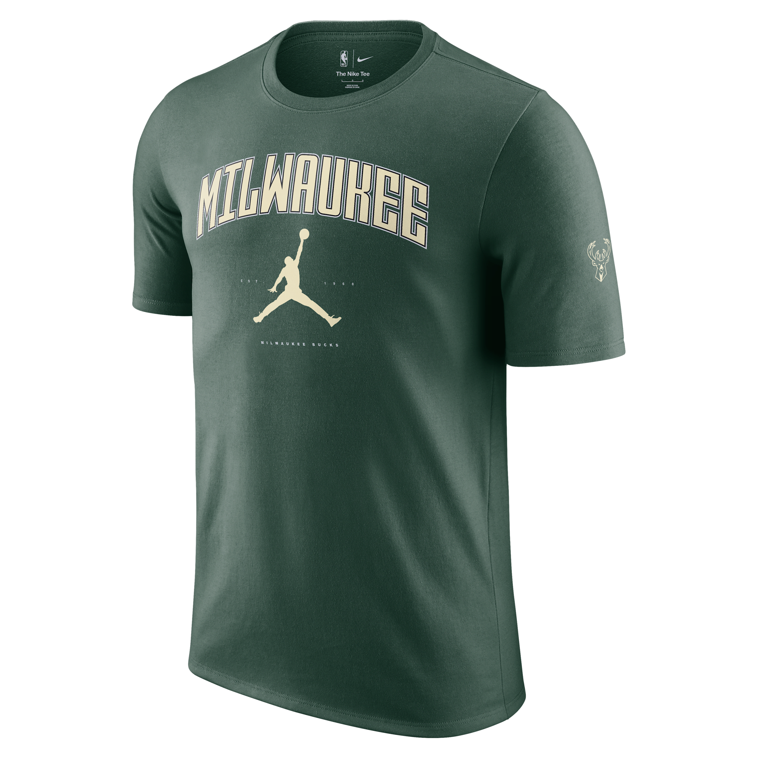 NIKE MEN'S MILWAUKEE BUCKS ESSENTIAL JORDAN NBA T-SHIRT