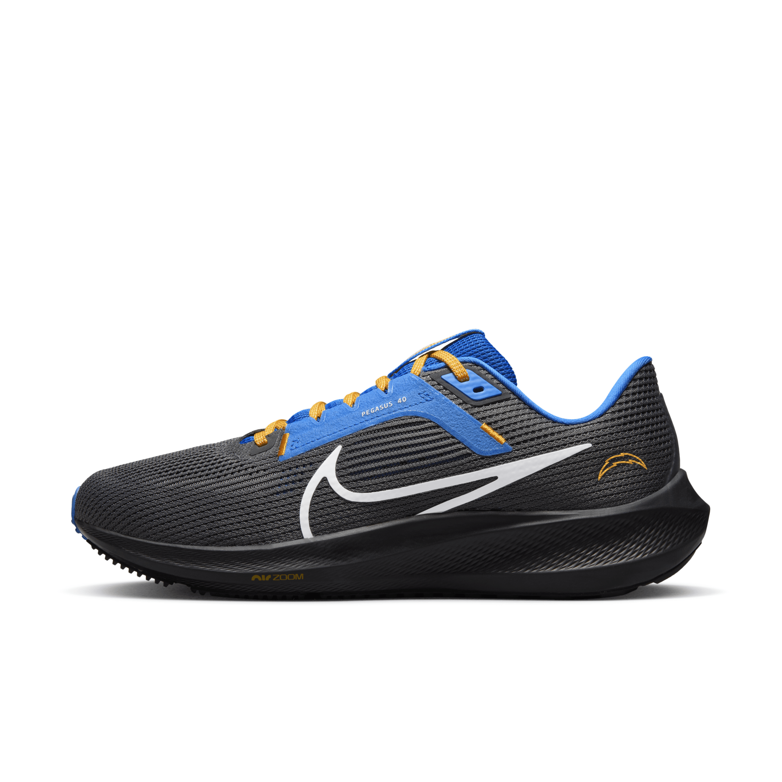 Nike Men's Pegasus 40 (nfl Los Angeles Chargers) Road Running Shoes In Grey