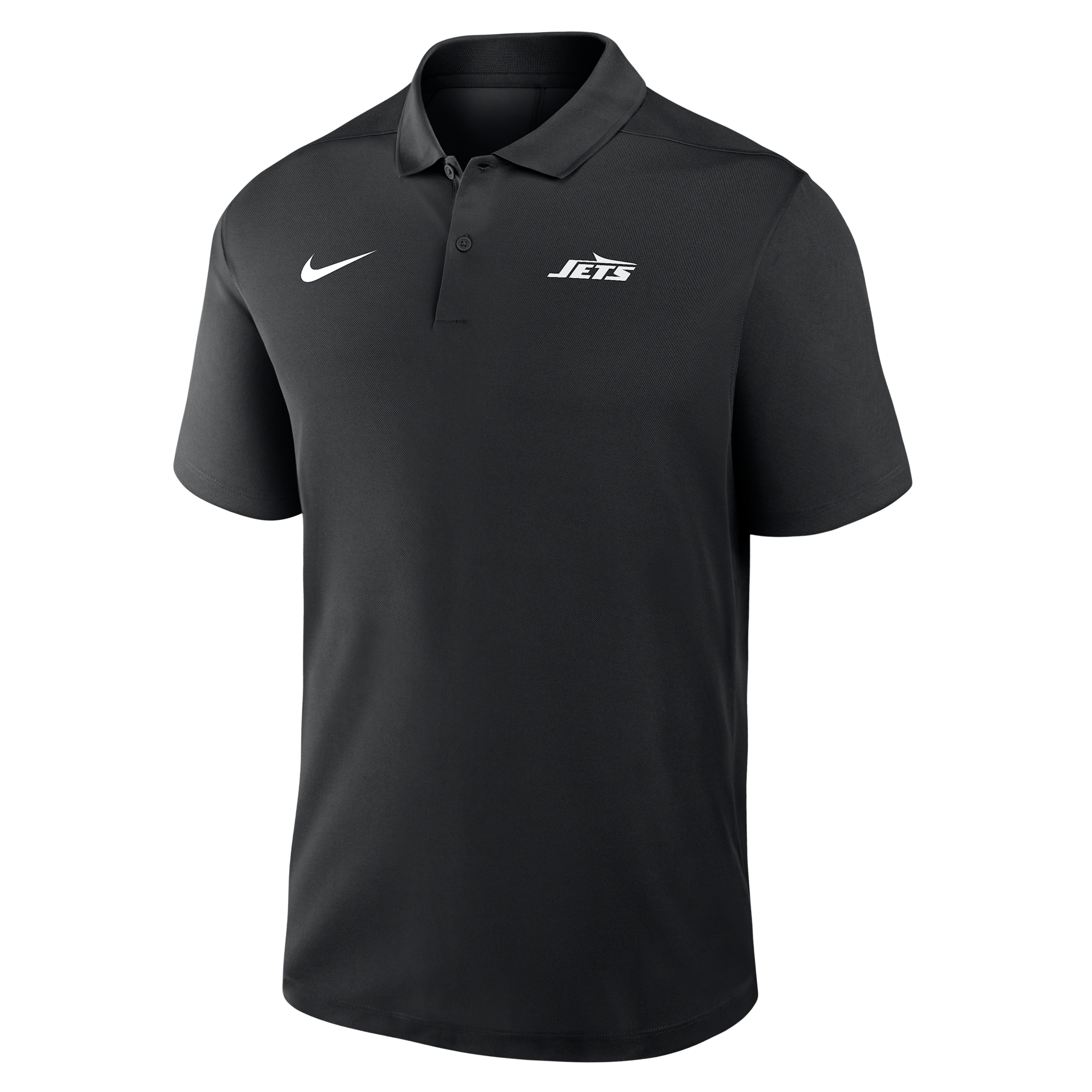New York Jets Logo Victory Nike Men's Dri-FIT NFL Polo in Black | 035800A72-R0T