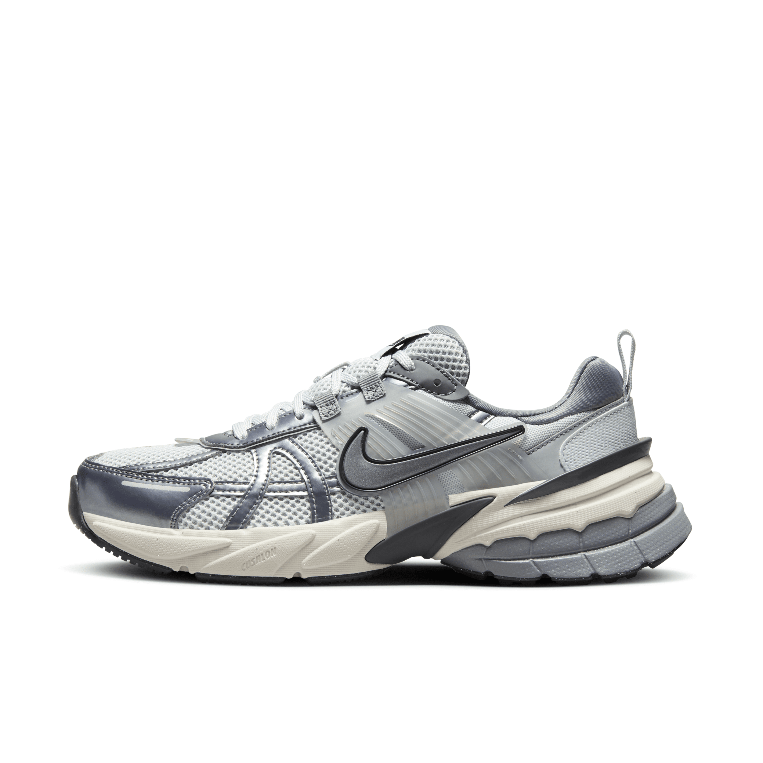 Nike Gray & Gunmetal V2k Run Sneakers In Grey