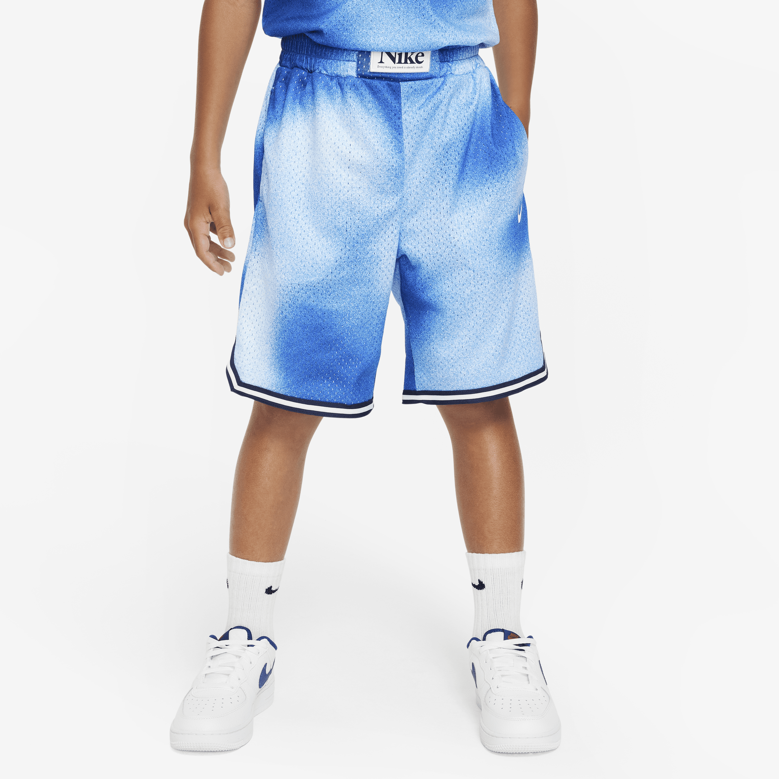 Nike Culture Of Basketball Printed Shorts Little Kids Shorts In Blue
